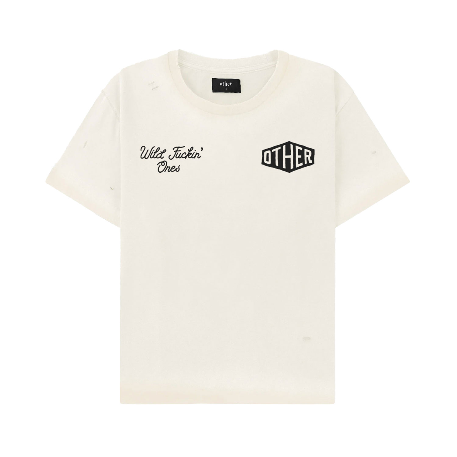 Women’s Neutrals / White Wild Fuckin Ones Motorcycle - Vintage T-Shirt - White Blonde Xxs OTHER UK