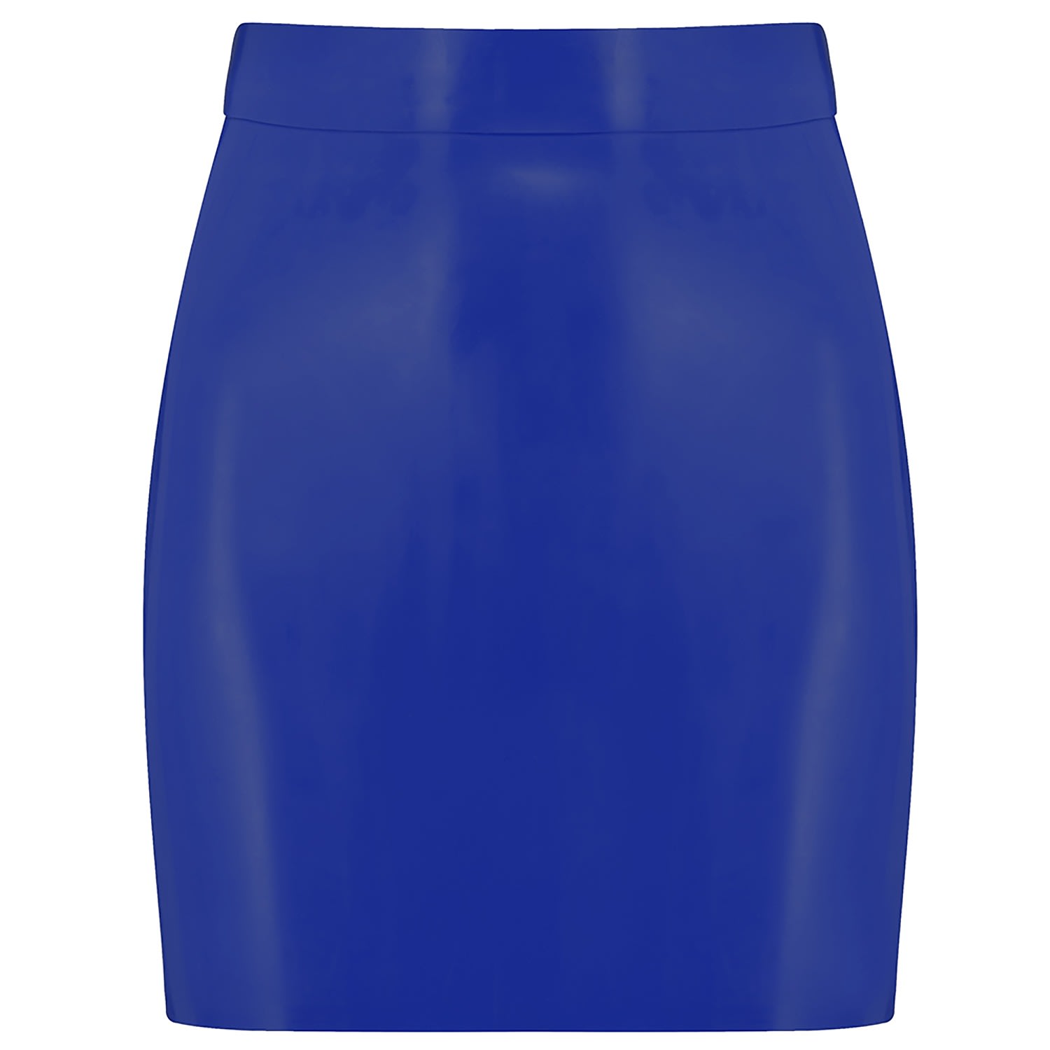 Elissa Poppy Women's Latex Mini Skirt - Blue In Blue