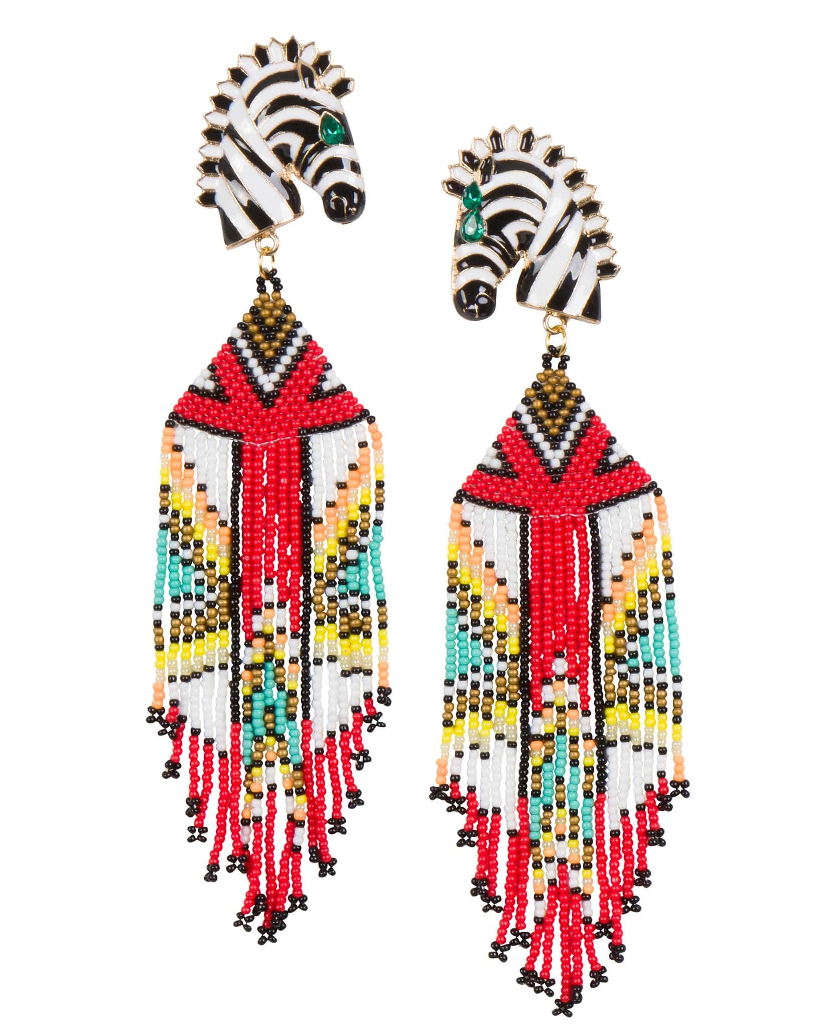 Women’s Black / Red African Safari Earrings Meghan Fabulous