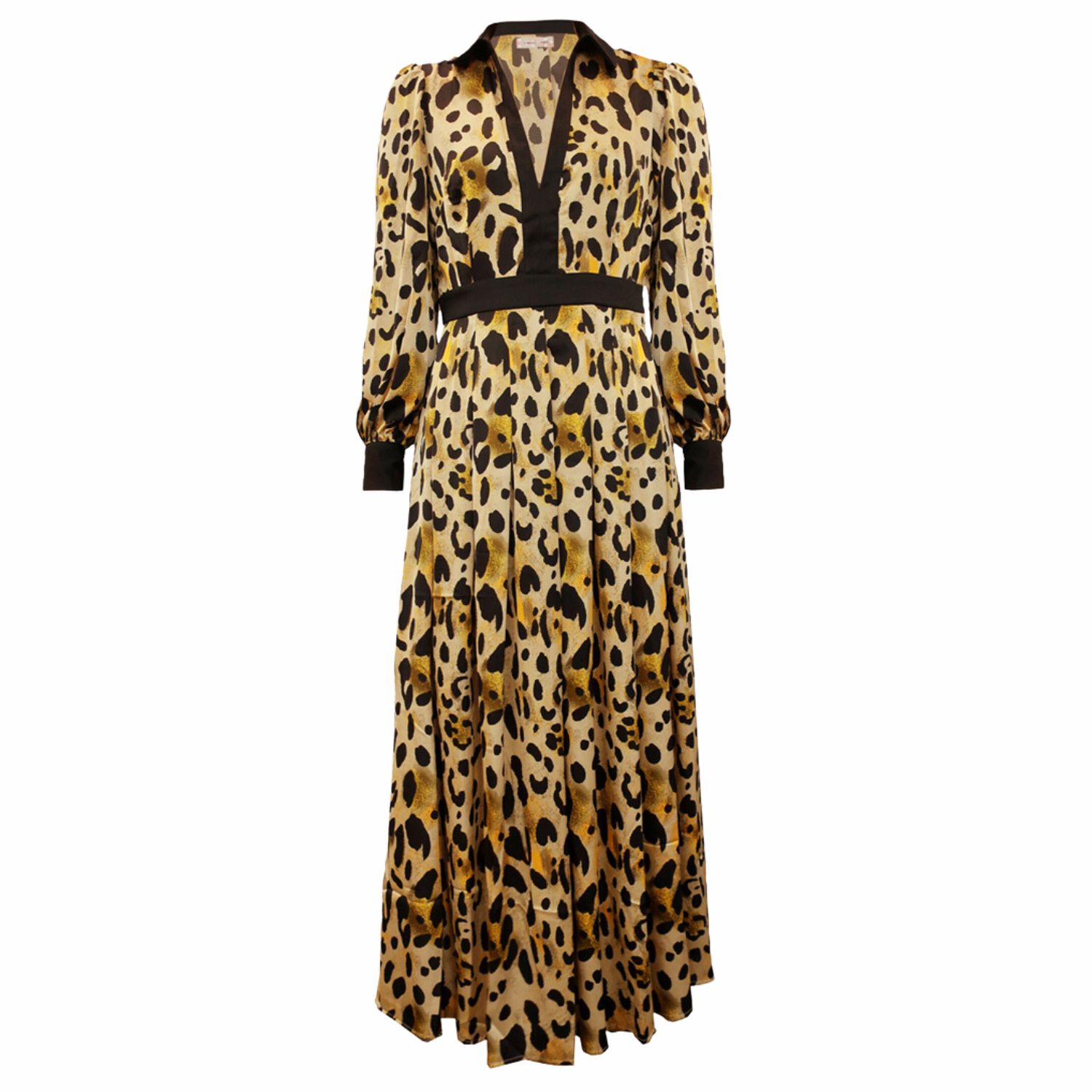 Traffic People Women's When They See Me Leopard Vice Dress In Yellow