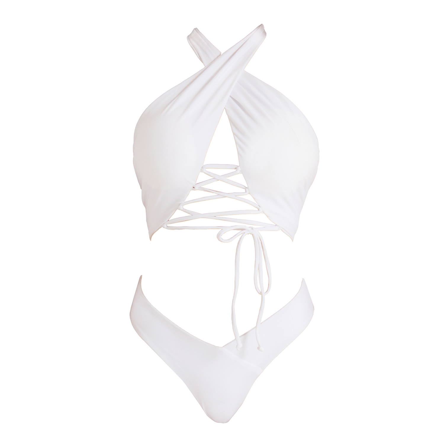 Women&rsquo;s Aperio White One Piece Swimsuit | Small | Sancha the Brand