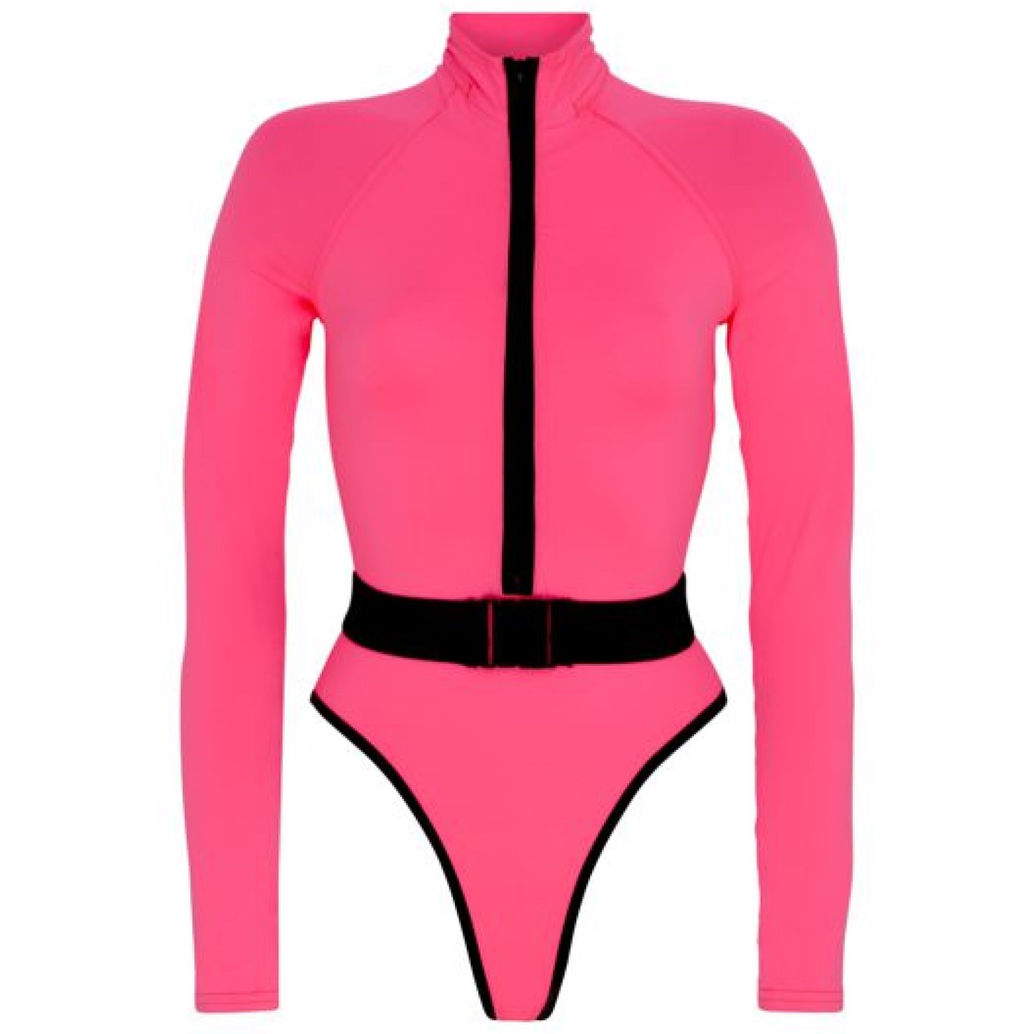 Women’s Pink / Purple Surf-Up Neon Pink Swimsuit Large Noire Swimwear