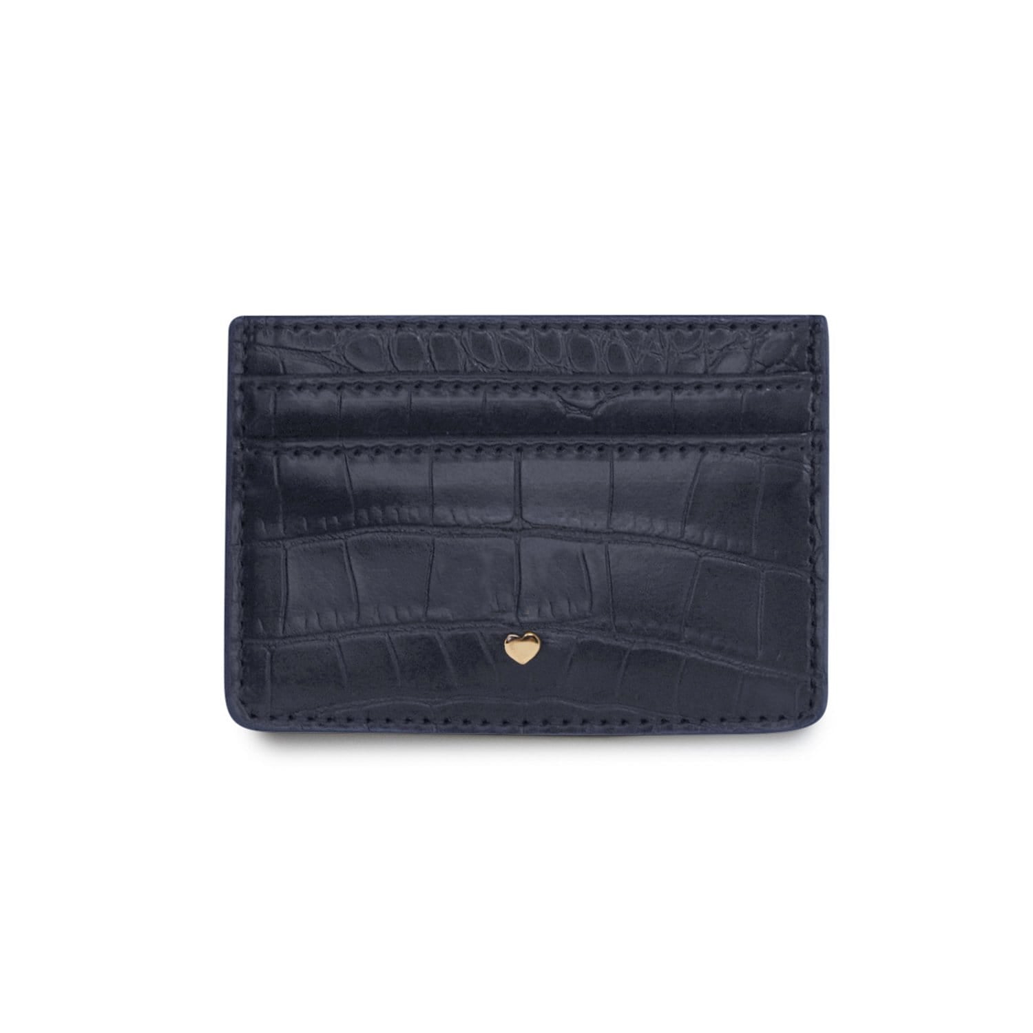 Women’s Blue Sam Card Holder Purse - Navy Croc One Size Jlr London