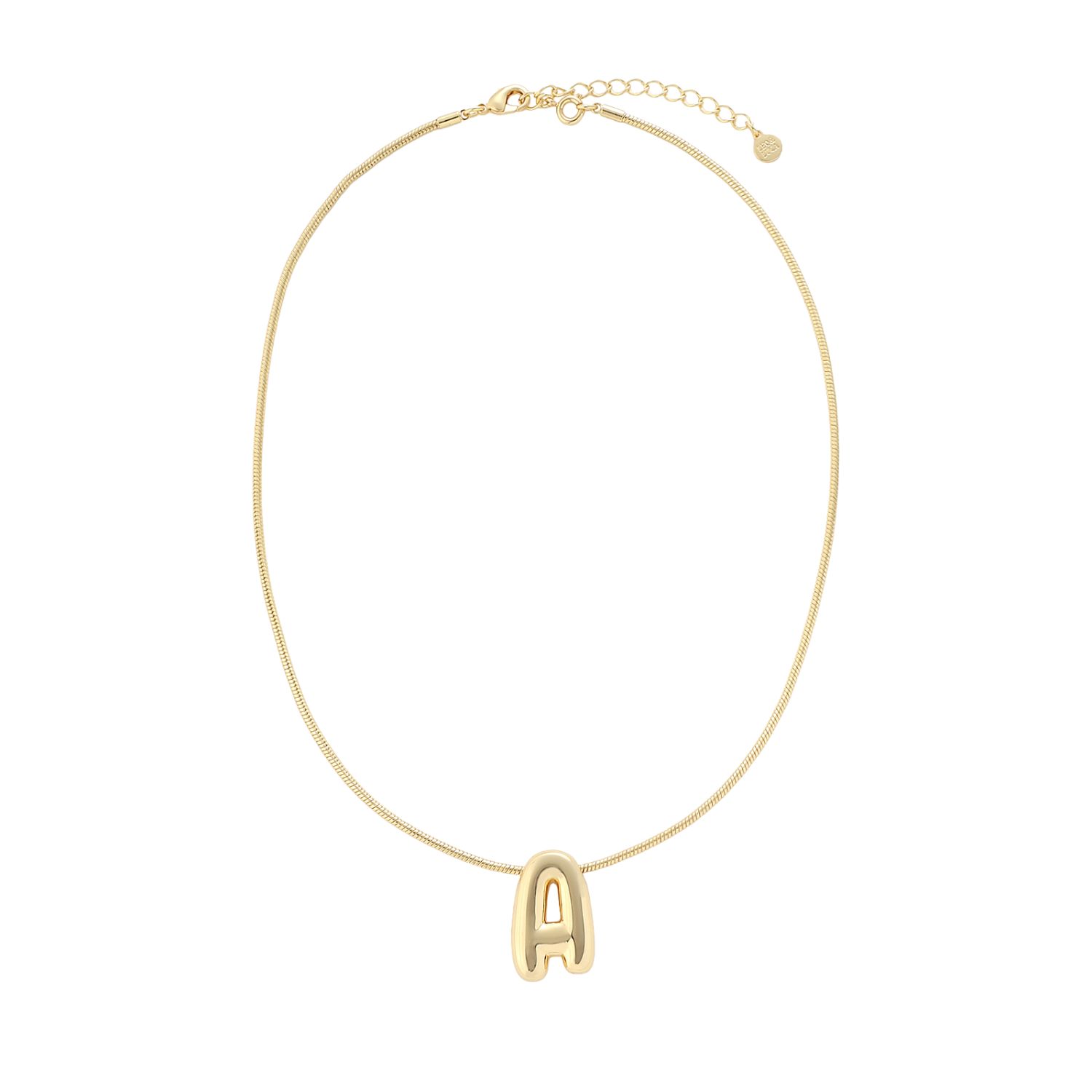 Leo & Luca Women's Gold Large Balloon Initial Necklaces In Gold
