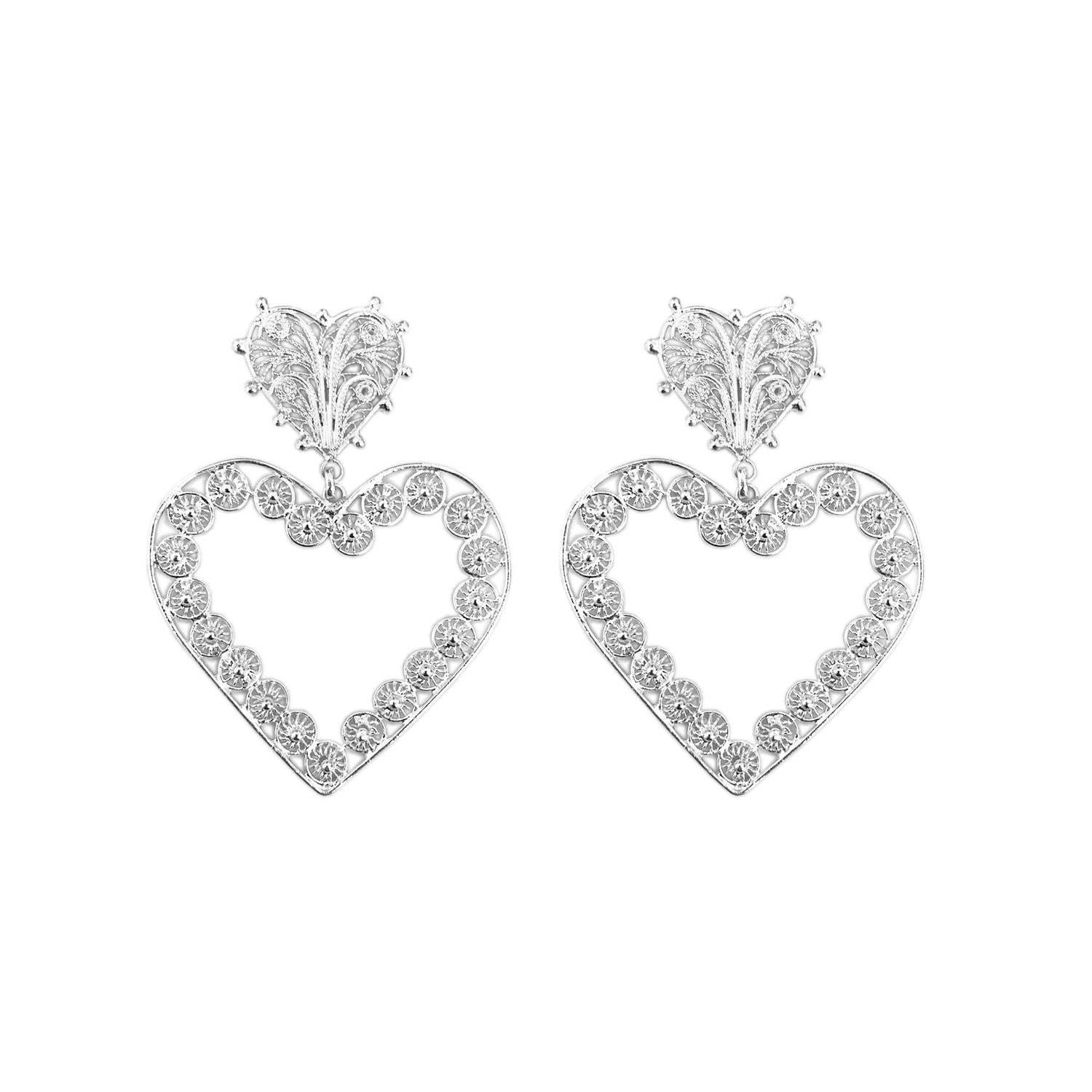 Mamba Women's Milagros Silhouette Silver Earrings