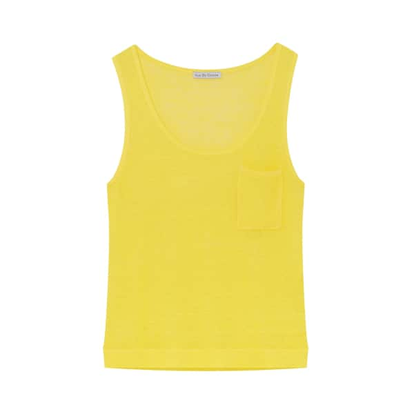 ILLE DE COCOS Linen Gauze Vest Canary