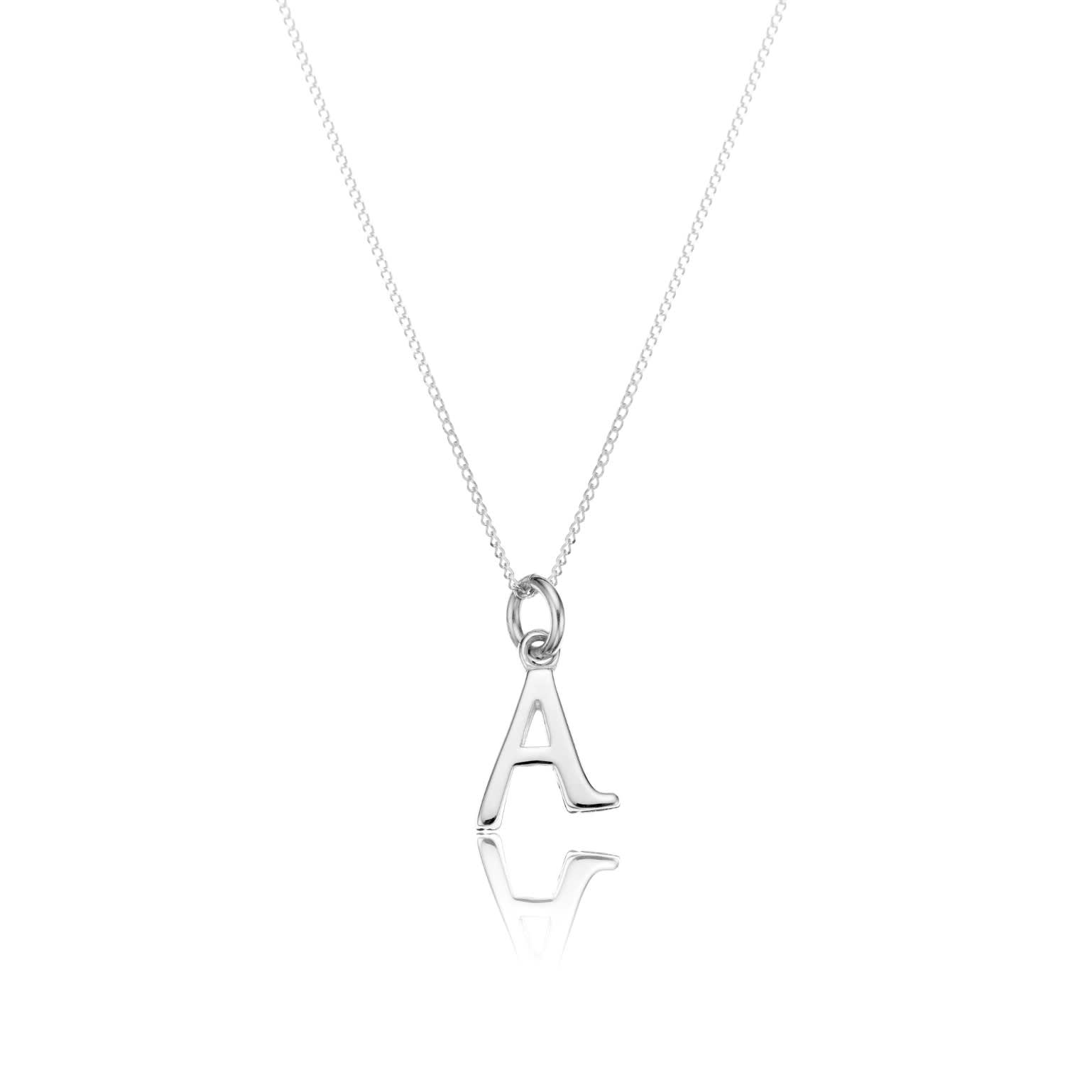 Girls' Tiny Initial Letter Sterling Silver Necklace - V - In