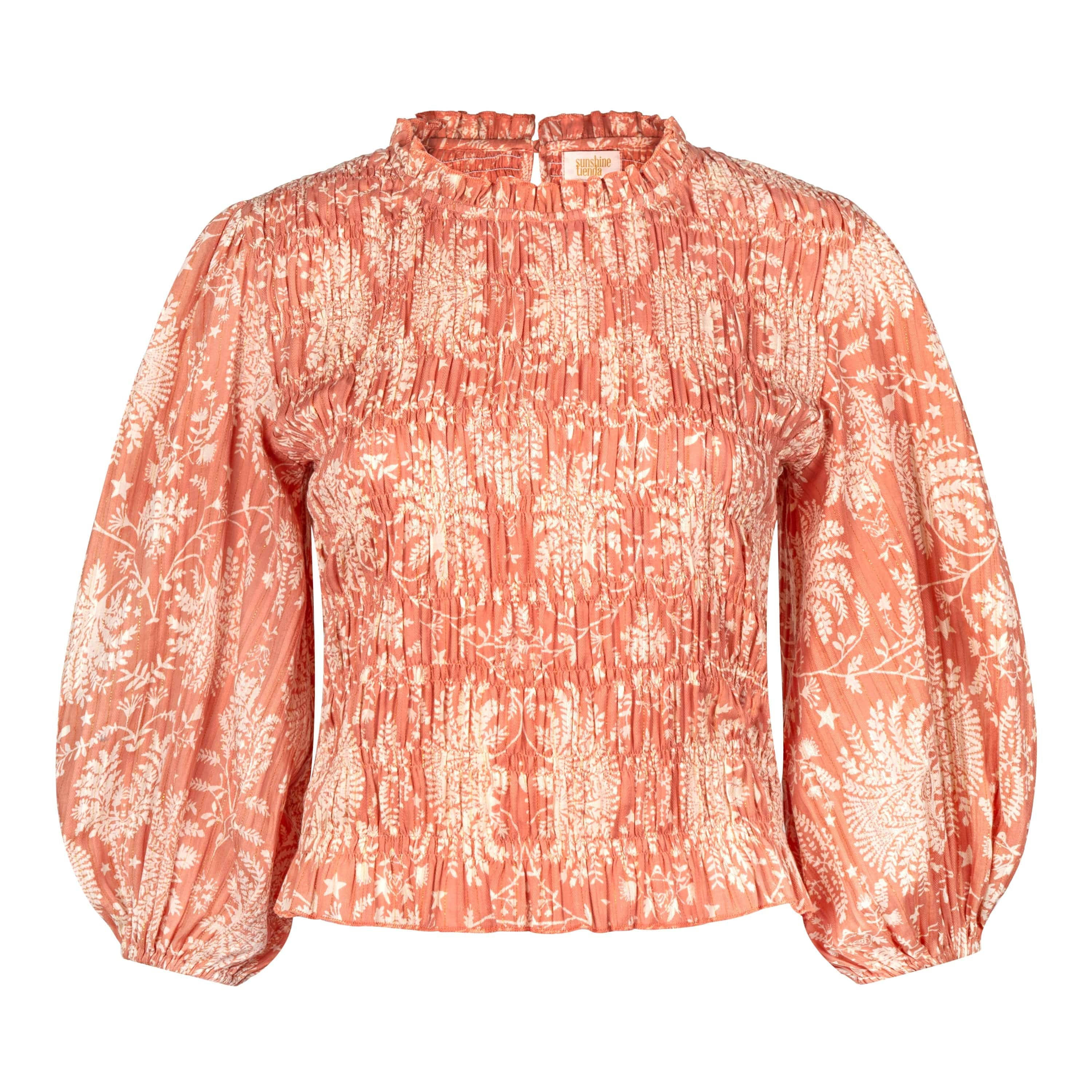 Sunshine Tienda Women's Neutrals / Pink / Rose Gold Rose Gilded Palm Hali Top In Pink