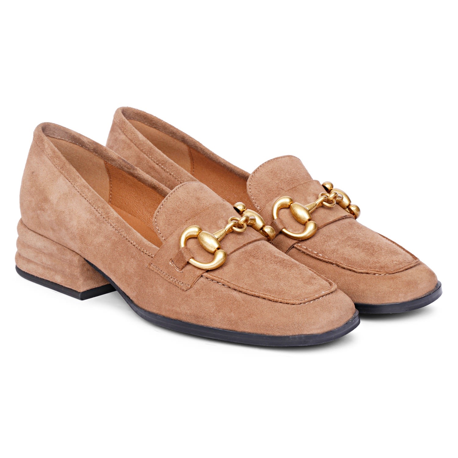 Saint G Women's Rose Gold Jenny Suede Loafer - Taupe