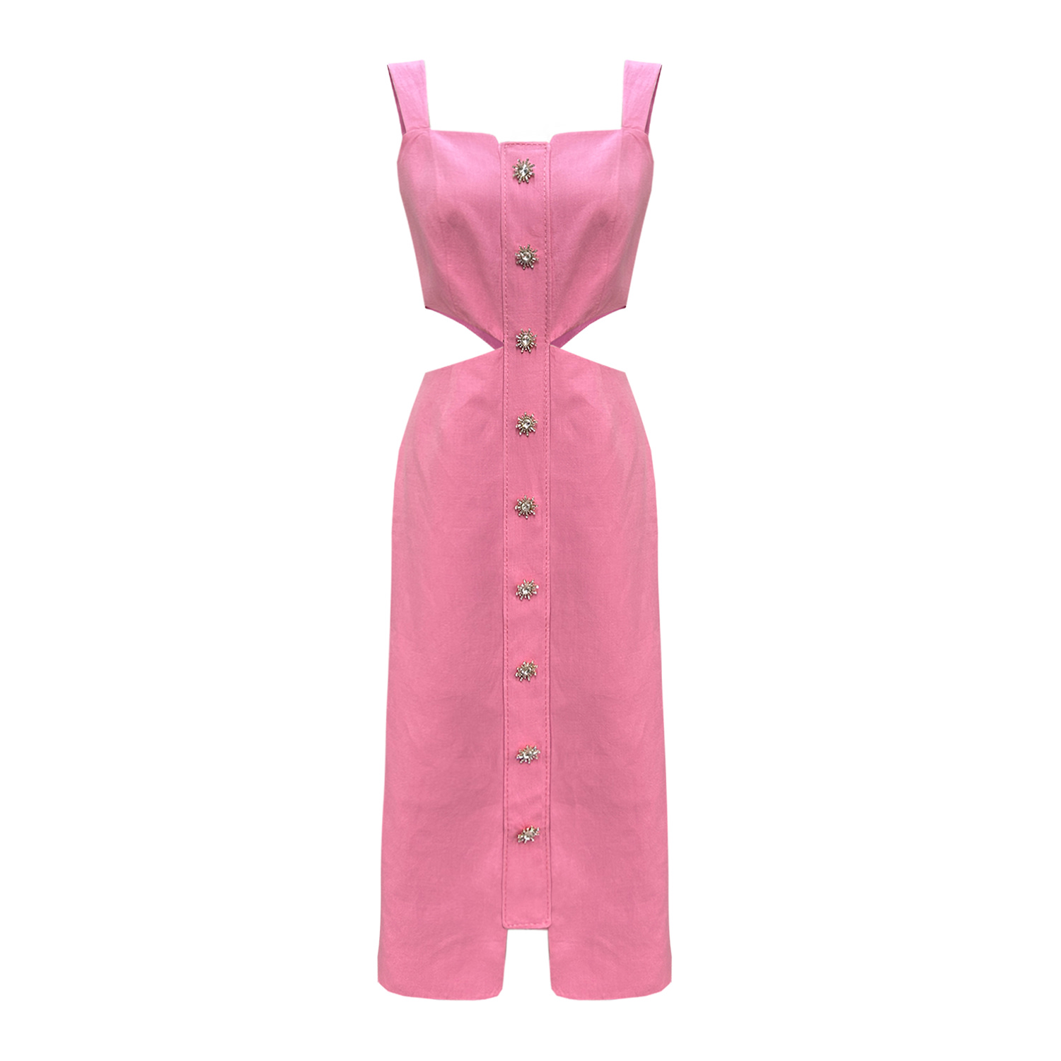 Copurs Women's Pink / Purple Kiara Midi Dress - Pink In Pink/purple