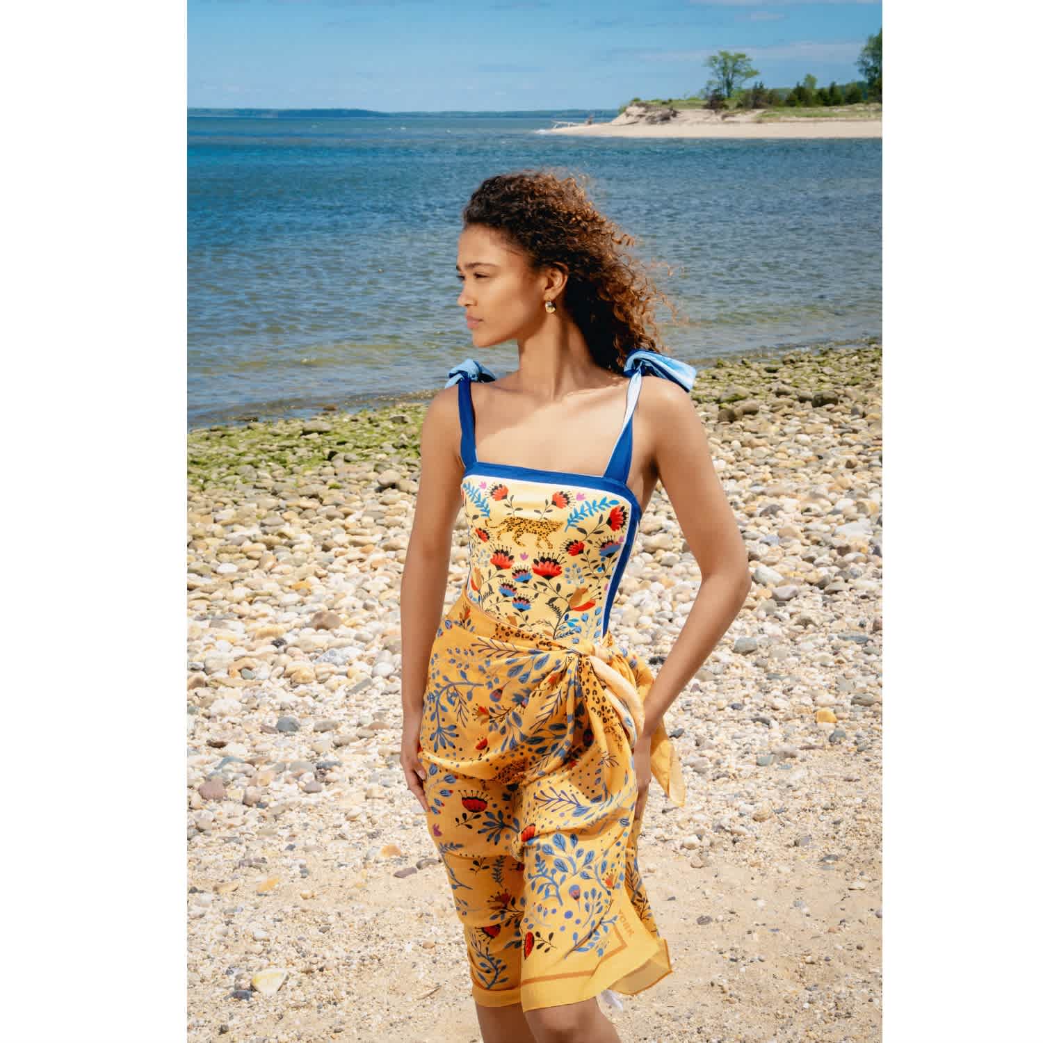Bathing Suit Amazon Sarong Dress Jessie Zhao New York Beach Sarong Wrap  Amazon Rainforest Blue