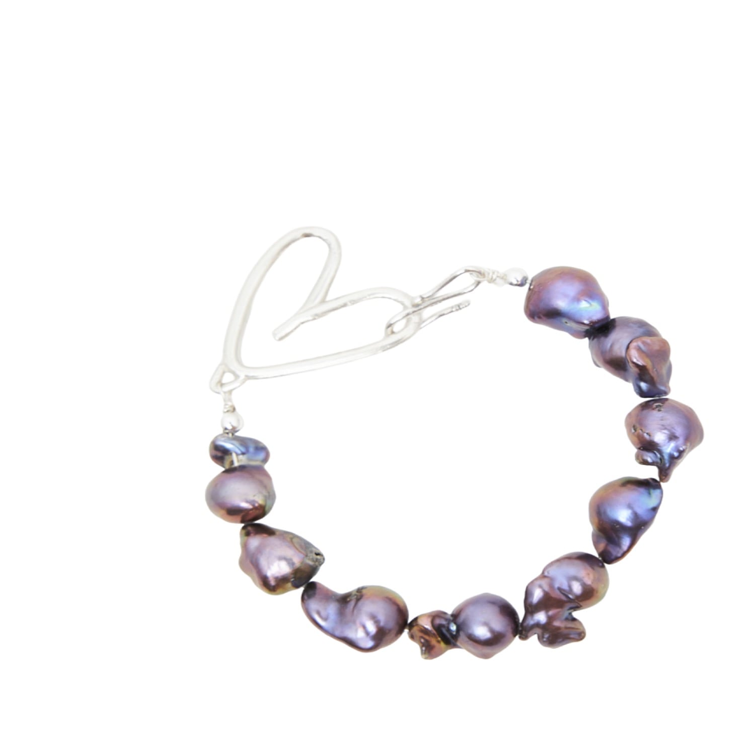 Kaho Design Women's Tia Peacock Baroque Pearl Bracelet