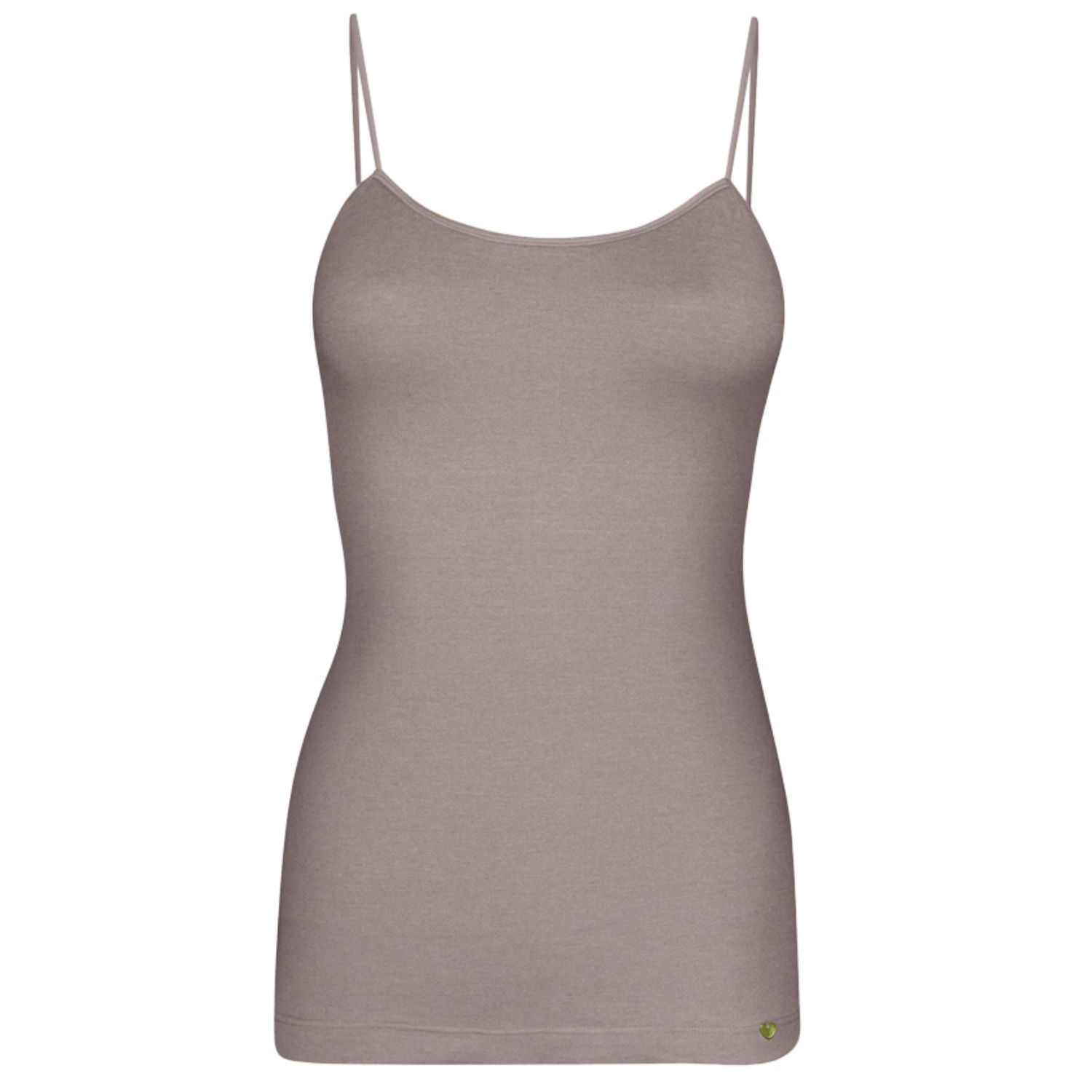 Zd Zero Defects Women's Brown Afrodita Spaghetti Top Soy Fiber - Ultra-soft Comfort - Color Mink In Brown