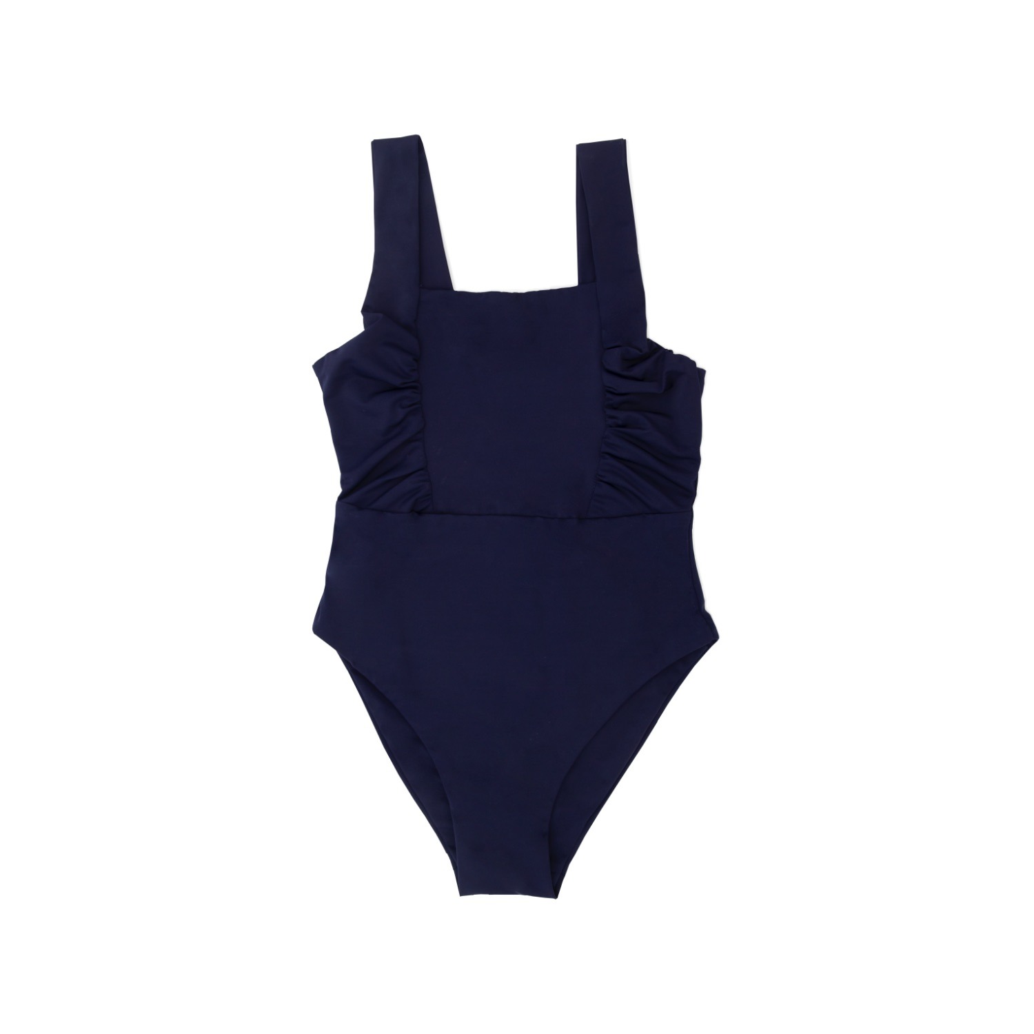 Saint Tropez Ruffled One Piece Swimsuit In Deep Sea Blue 1 People Wolf Badger