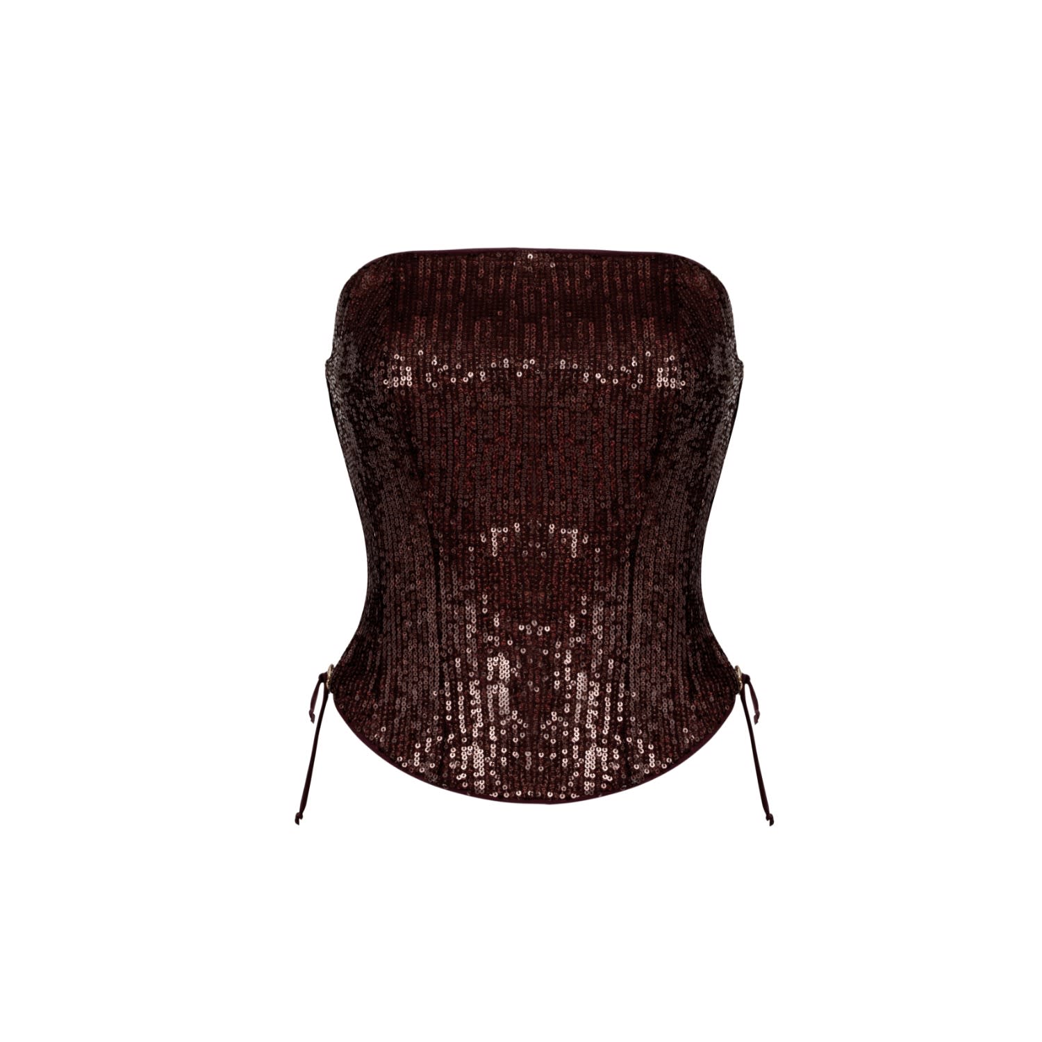 Women's Brown Burgundy Corset | Large | Elsava