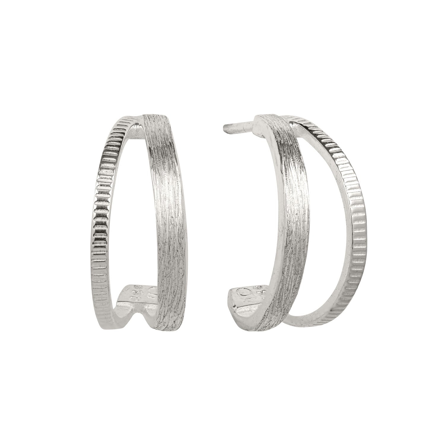Charlotte's Web Jewellery Women's Nature Gratitude Silver Hoop Earrings