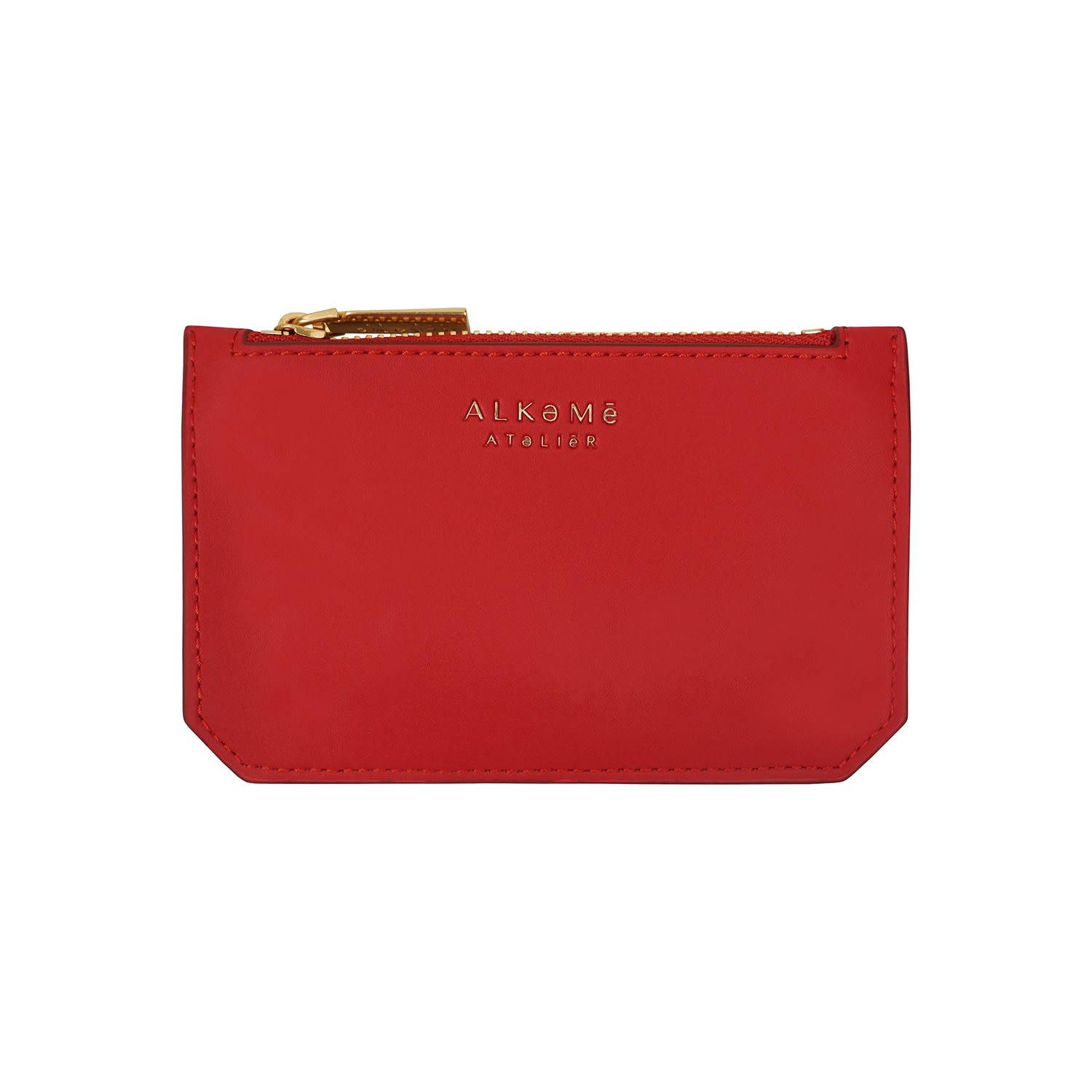 Alkeme Atelier Women's Air Credit Card Case - Red In Gray