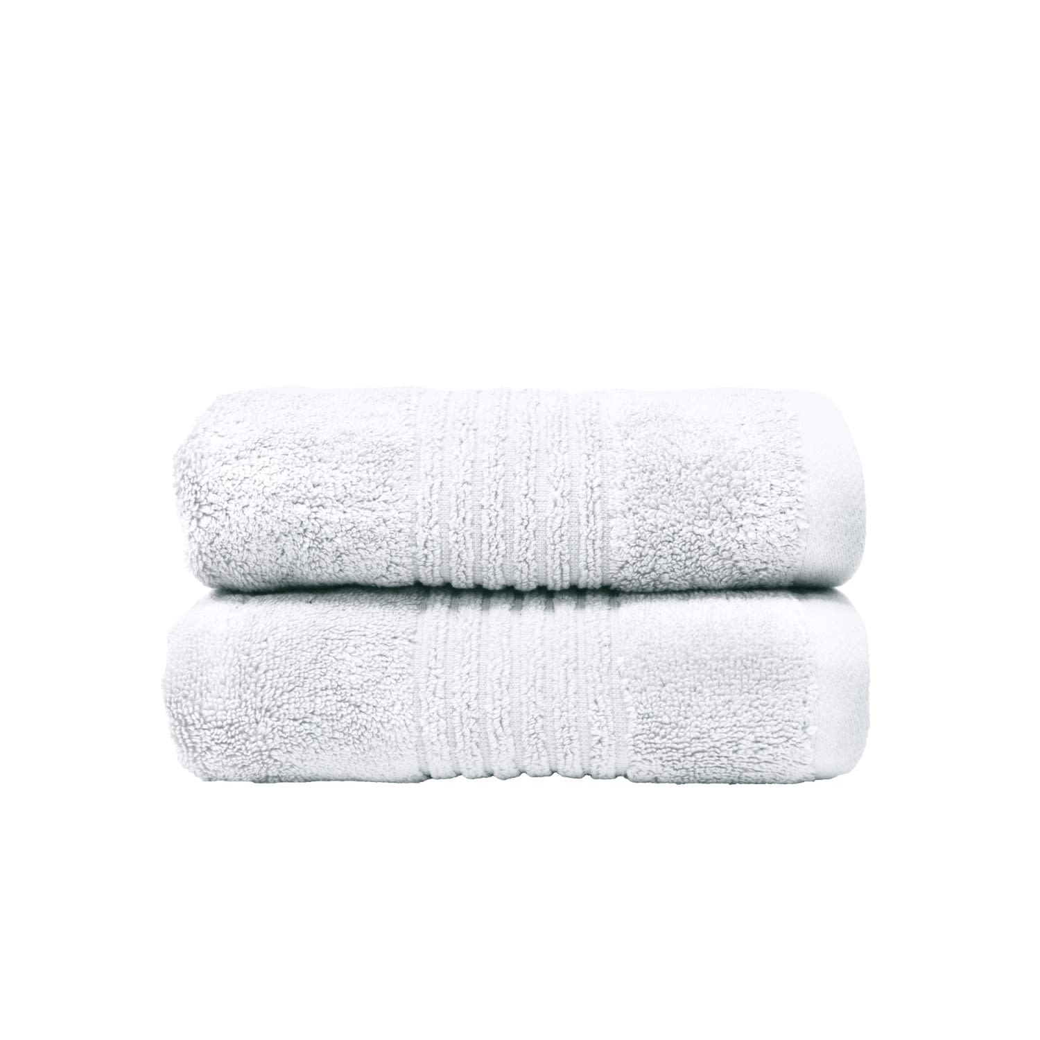 Misona Ultra Soft Bamboo Hand Towel Set - White In White