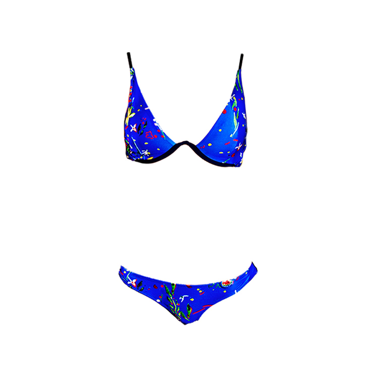 Women’s Aulala X Lola Art Bikini - Blue Medium Aulala Paris