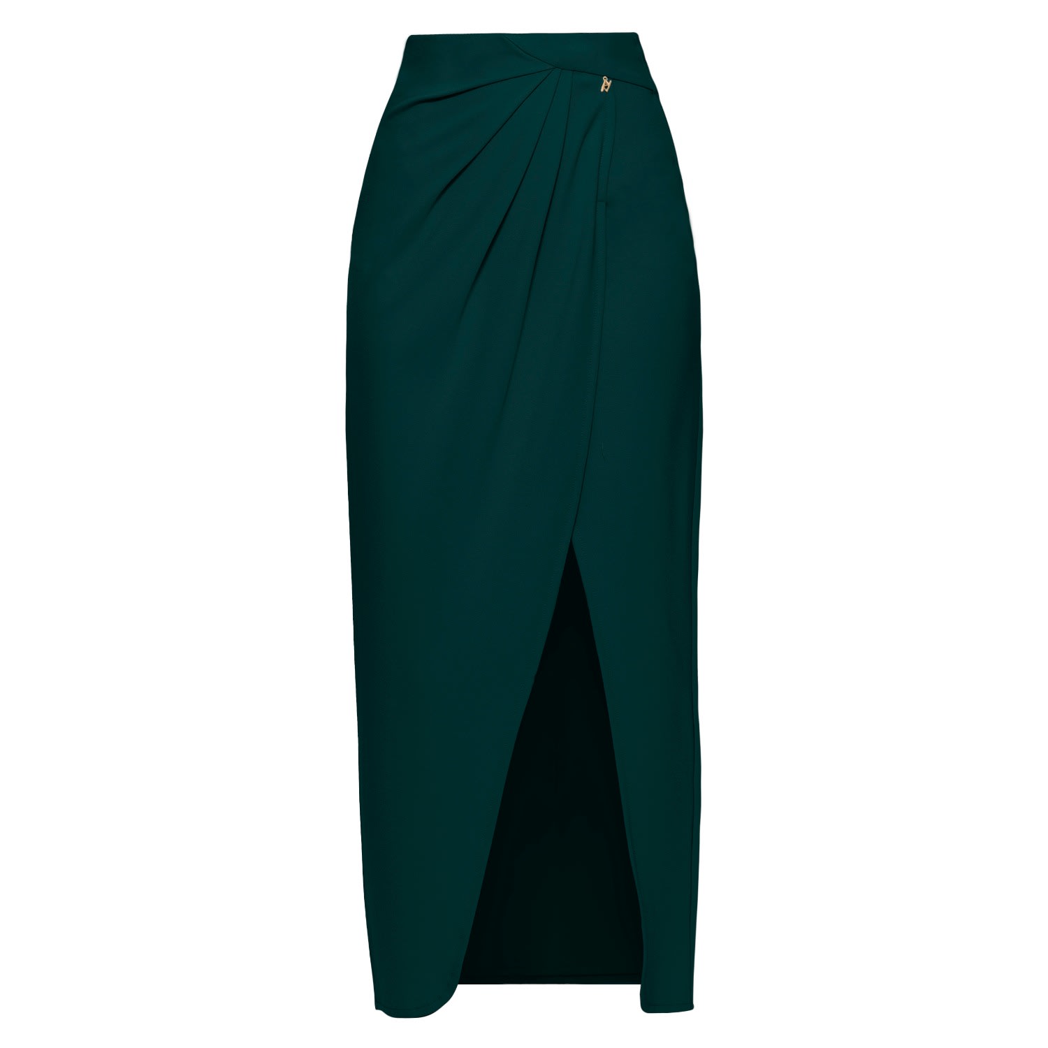 Women’s Draped Skirt Sofia Emerald Green Small Angelika Jozefczyk