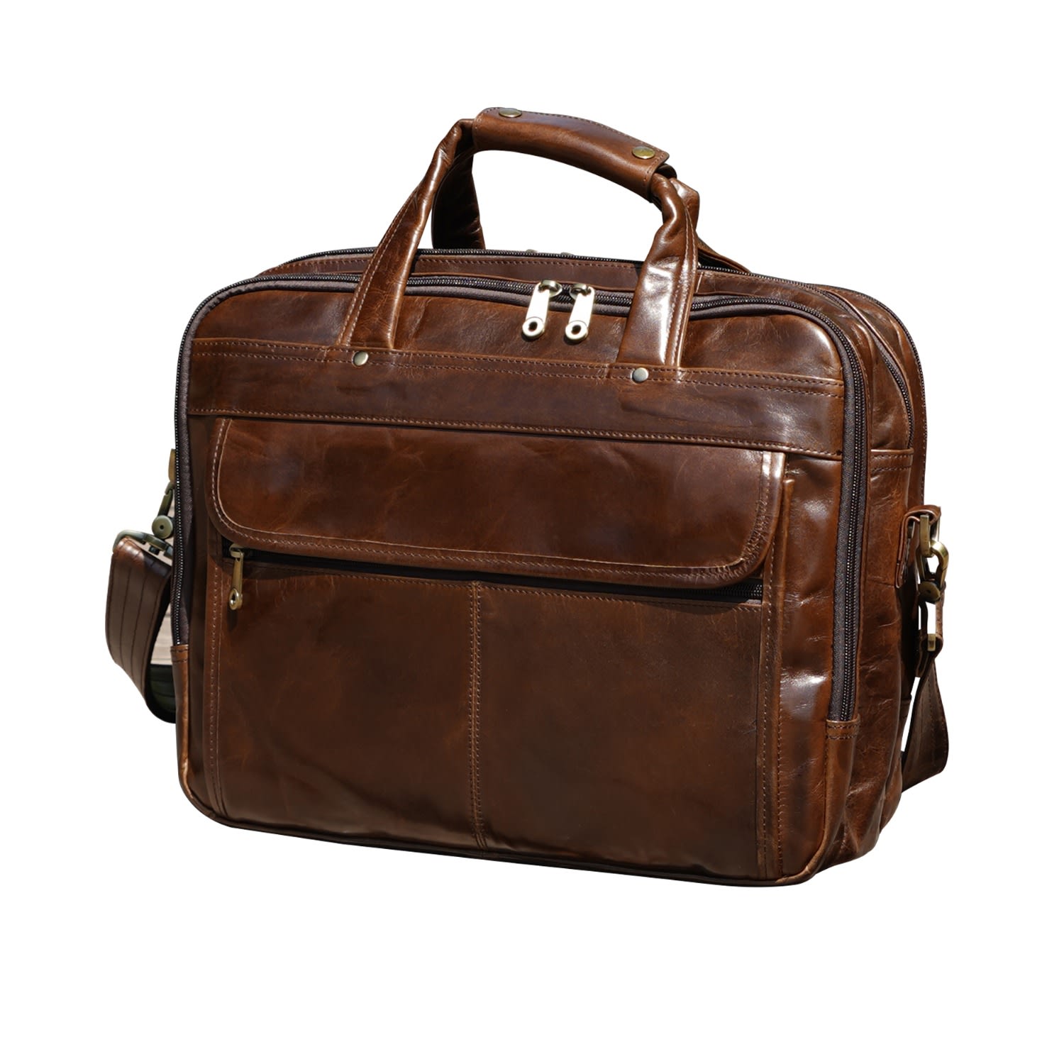 Men’s Brown Vintage Look Genuine Leather Briefcase Touri