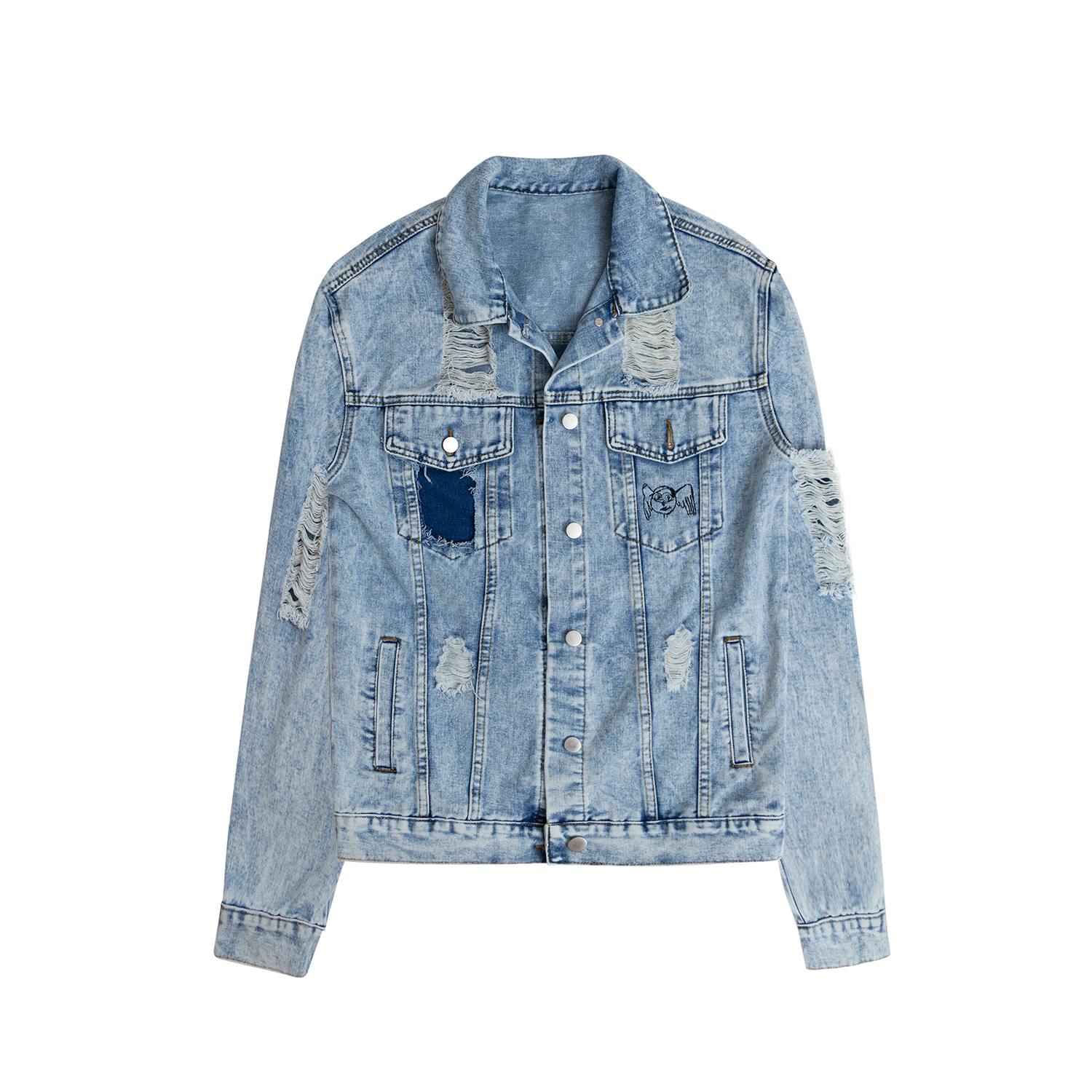 X Ilona Blue Women's Blue / Black Xb Remix Meta Angel Denim Jacket In Multi