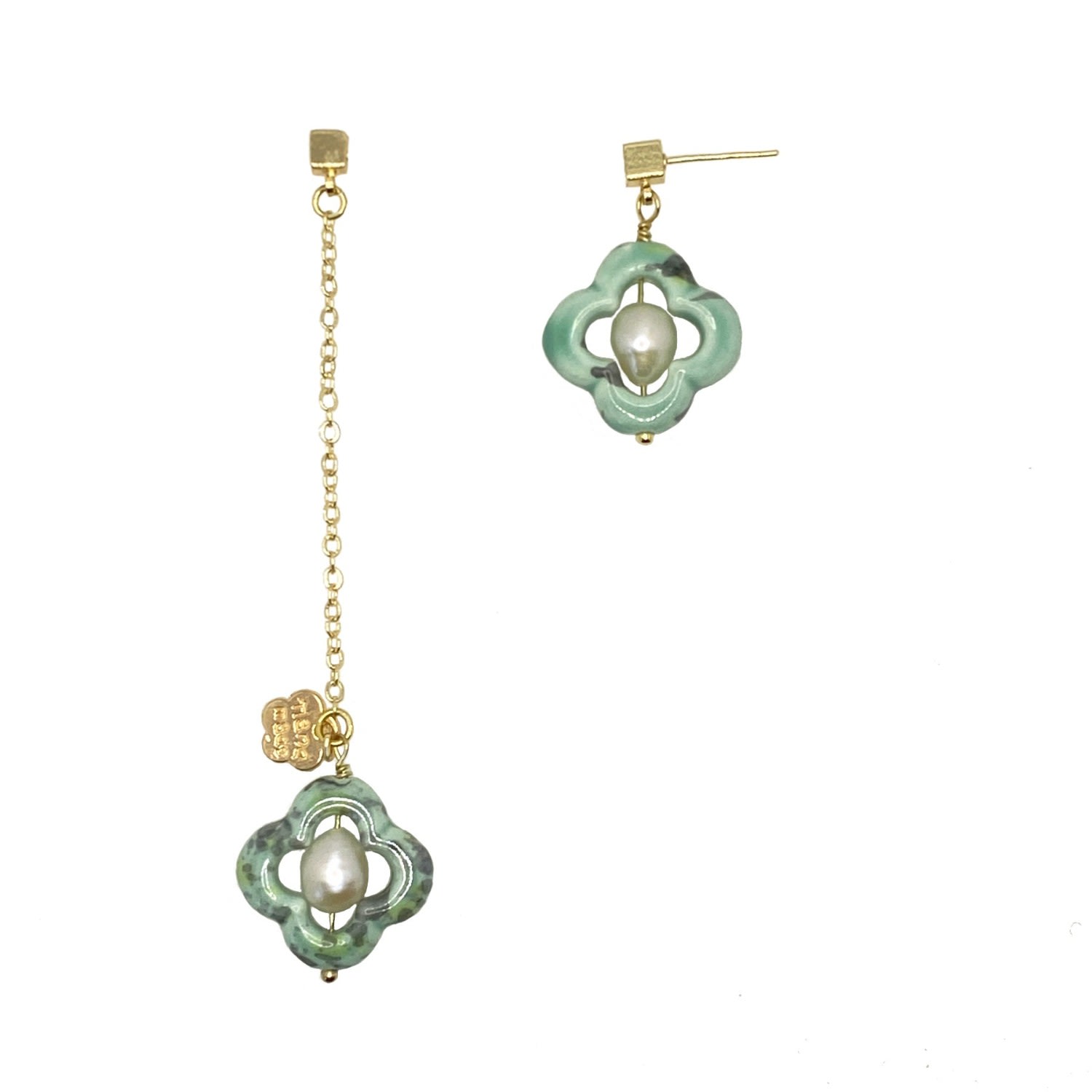 Women’s Blue Lucky Clover Earrings Ninemoo