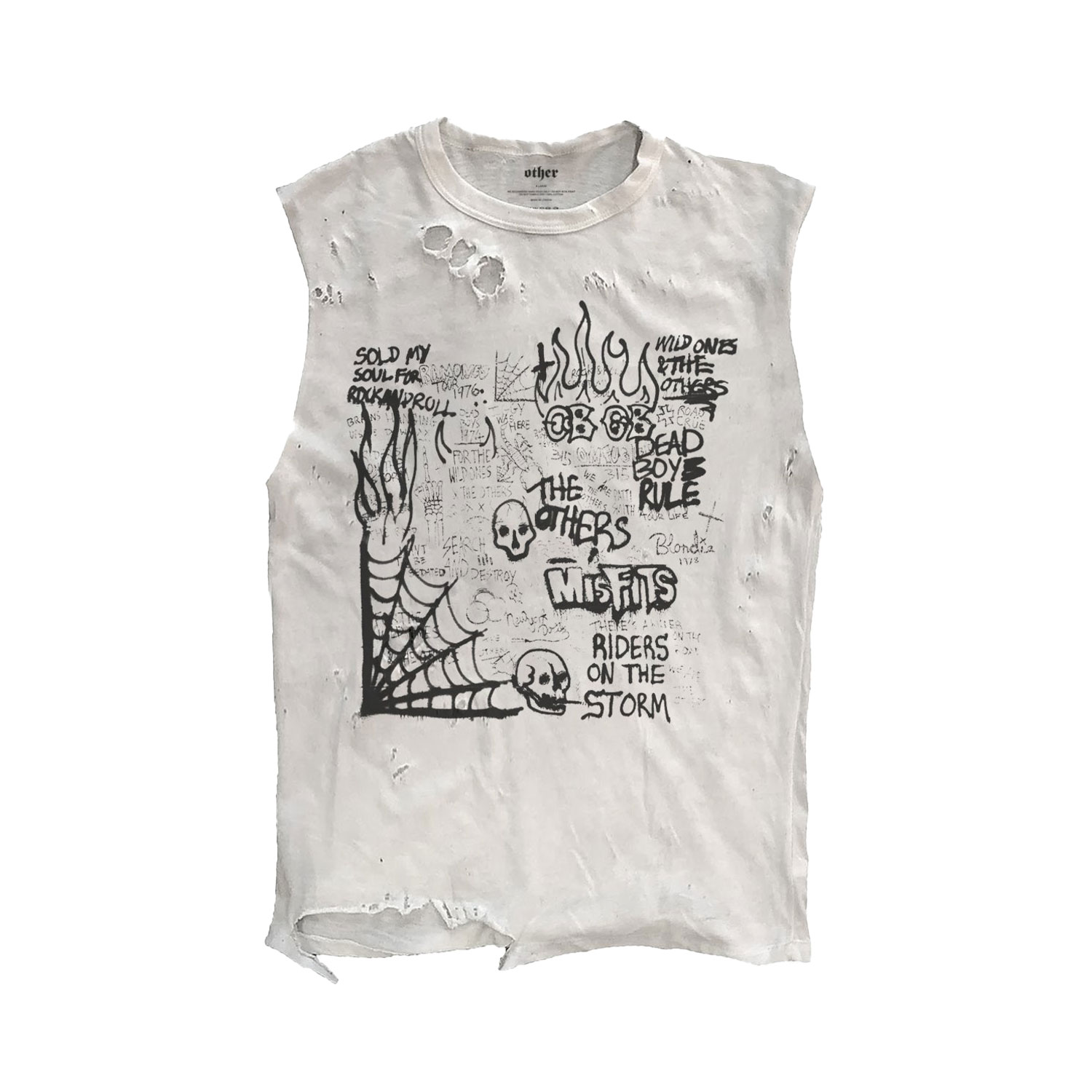 Women’s Graffiti Thrasher Tank - White Large OTHER UK