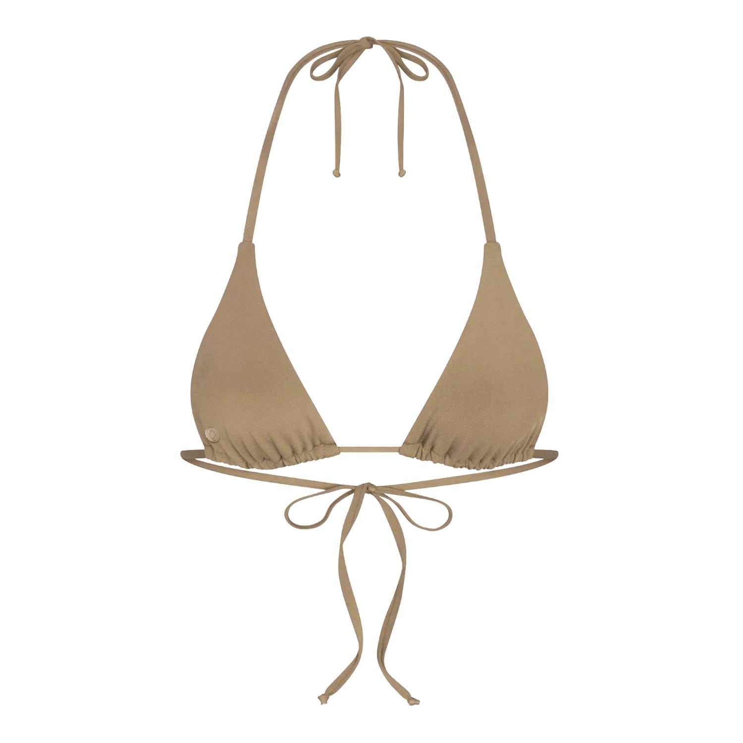Marquise Swim Women's Brown Bikini Top Canvas String - Cappuccino In Brown