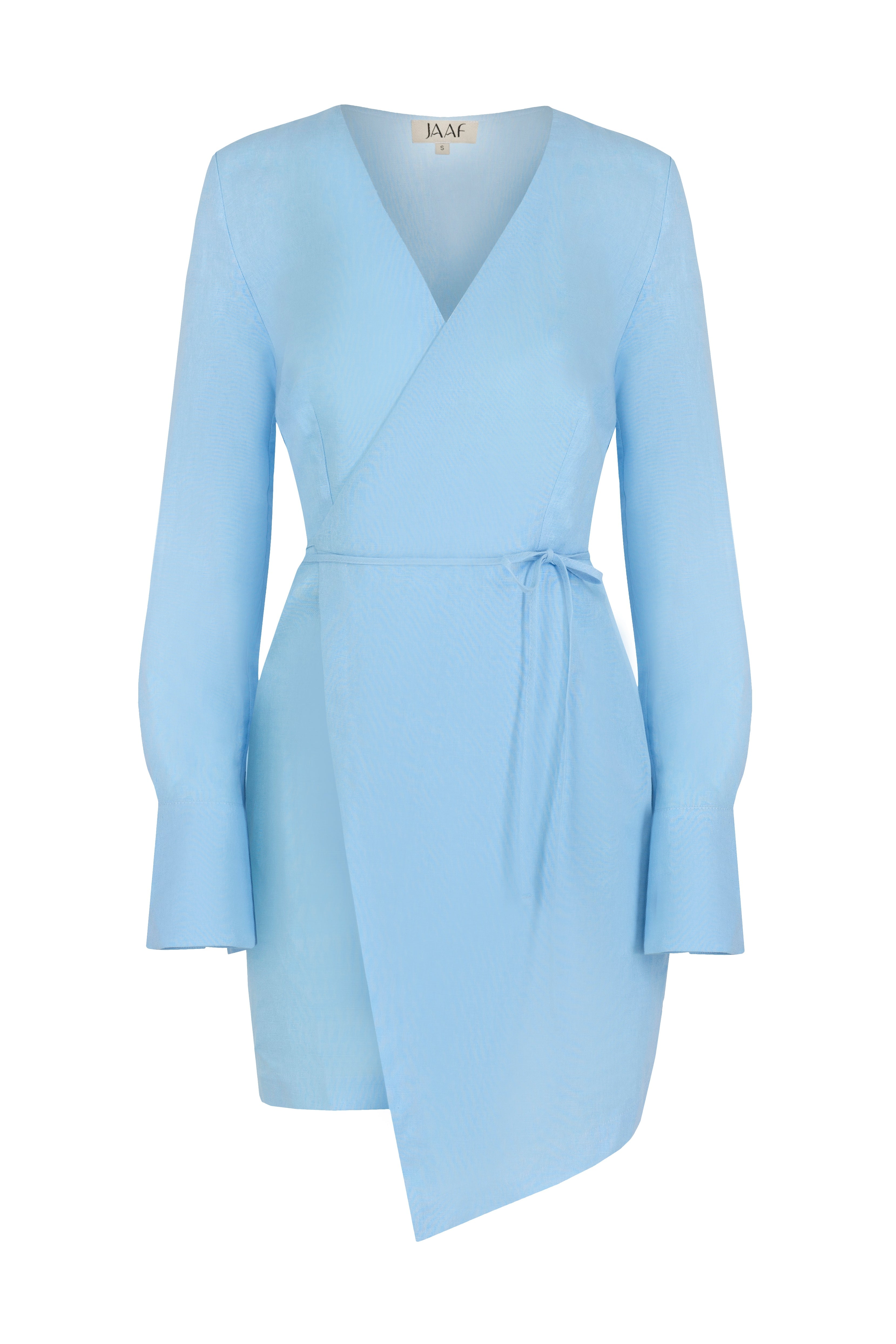 Jaaf Women's Linen-blend Wrap Dress In Light Blue