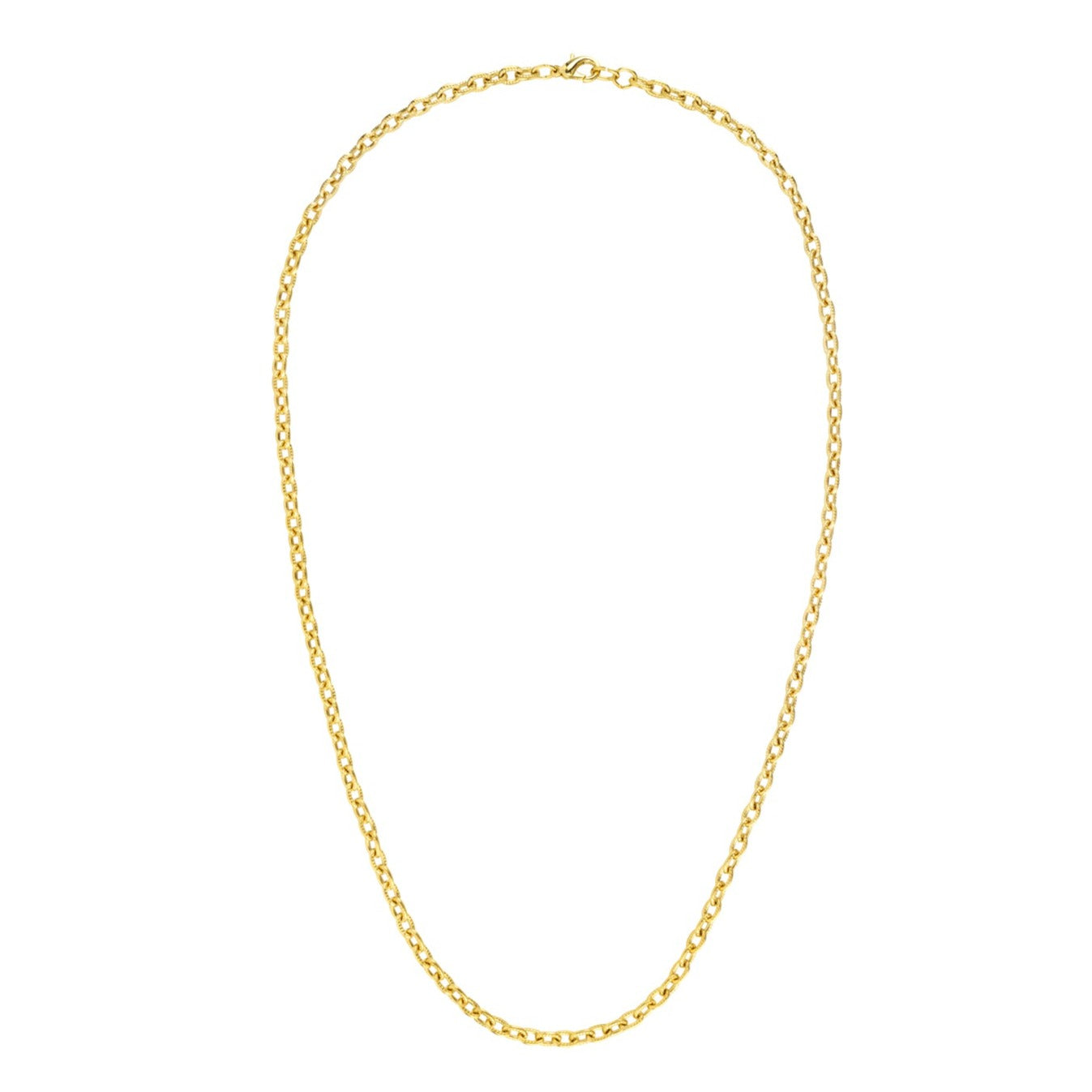 Women’s Gold Vintage Long Textured Chain Necklace Gold Trip