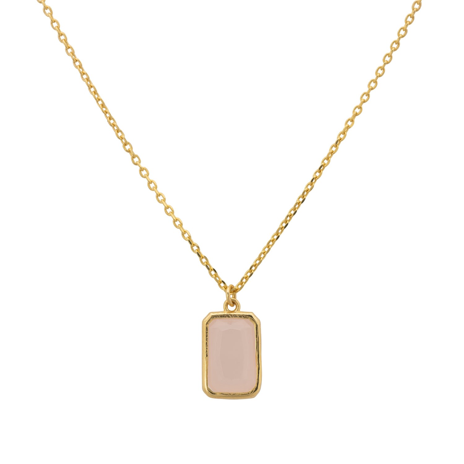 Women’s Pink / Purple / Gold Portofino Necklace Gold Rose Quartz Latelita