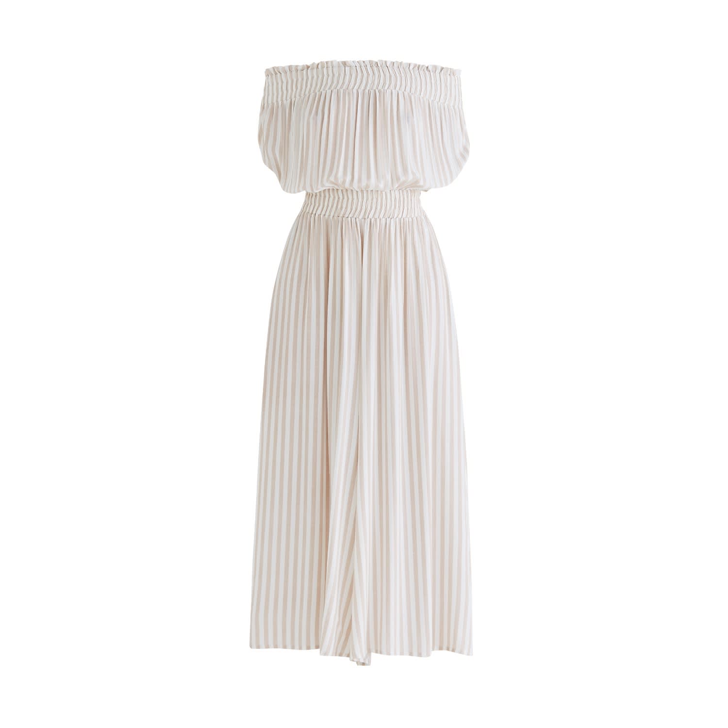bardot striped jumpsuit