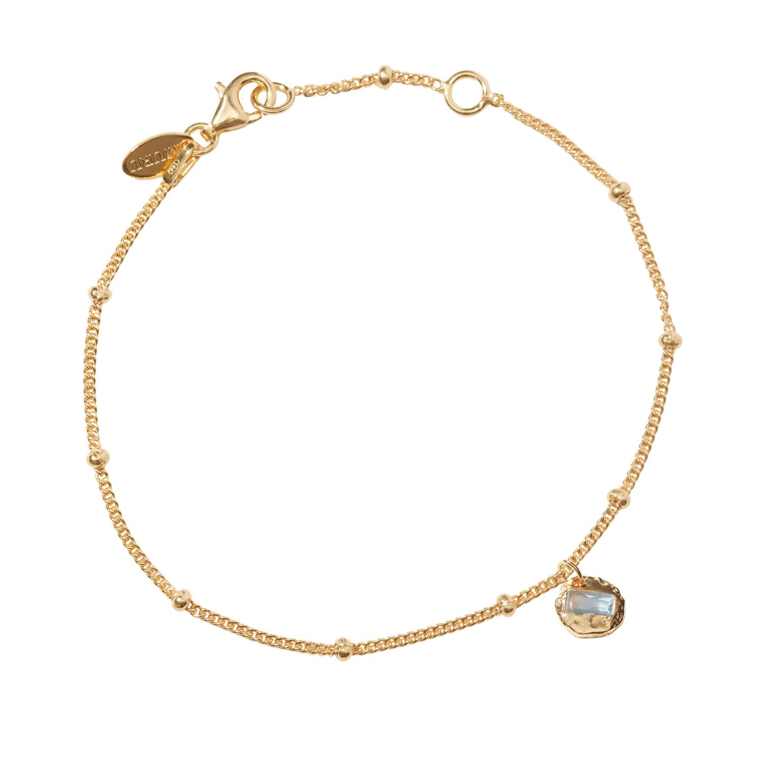 Muru Women's March Birthstone Bracelet Gold In Gold