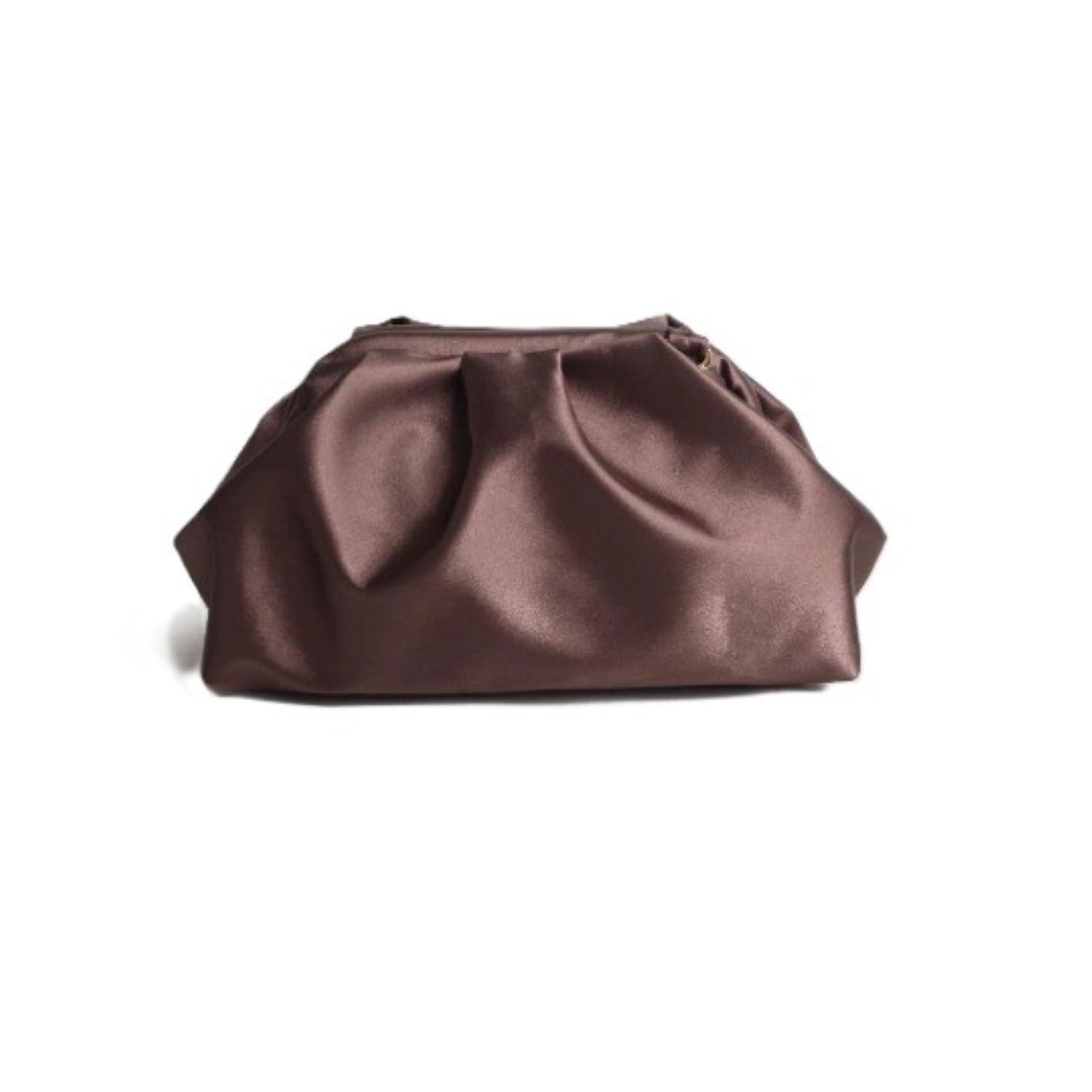 Women's Brown Mocha Mousse – Satin Clutch Evening Bag | Springmoonatelier