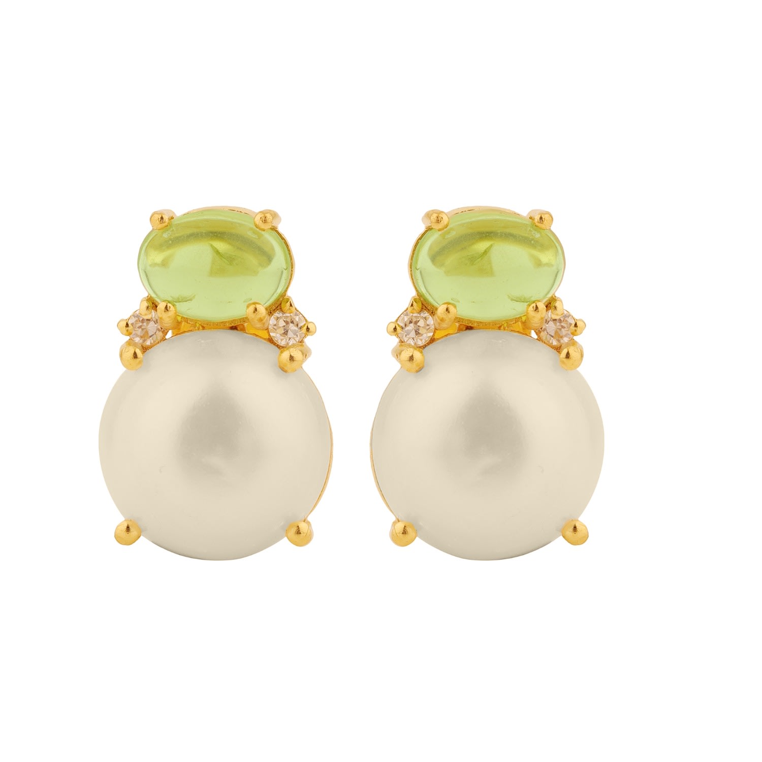 Gem Bazaar Jewellery Women's Green / White / Gold Green Eyed Girl In Multi