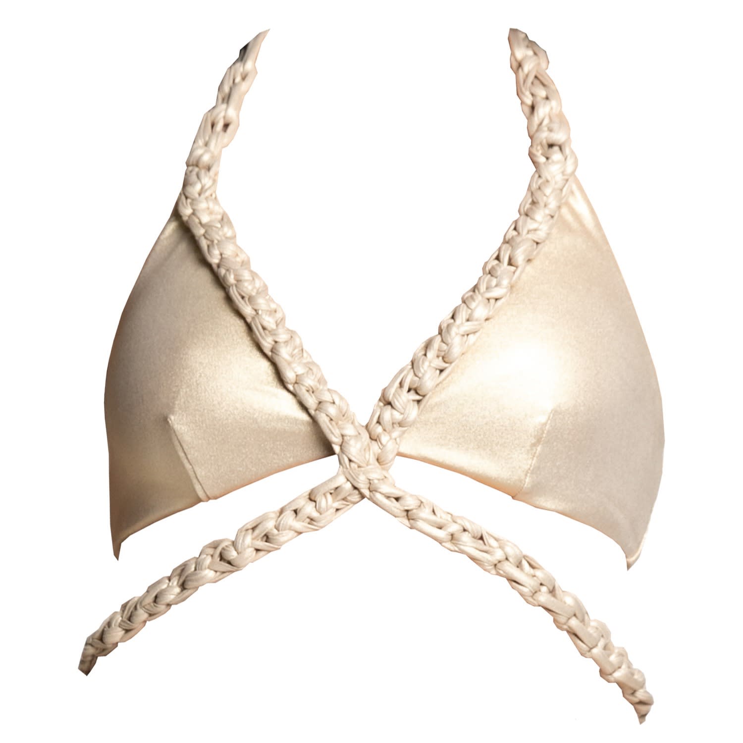 Women's Gold Joely Strappy Halter Top | Large | Solara