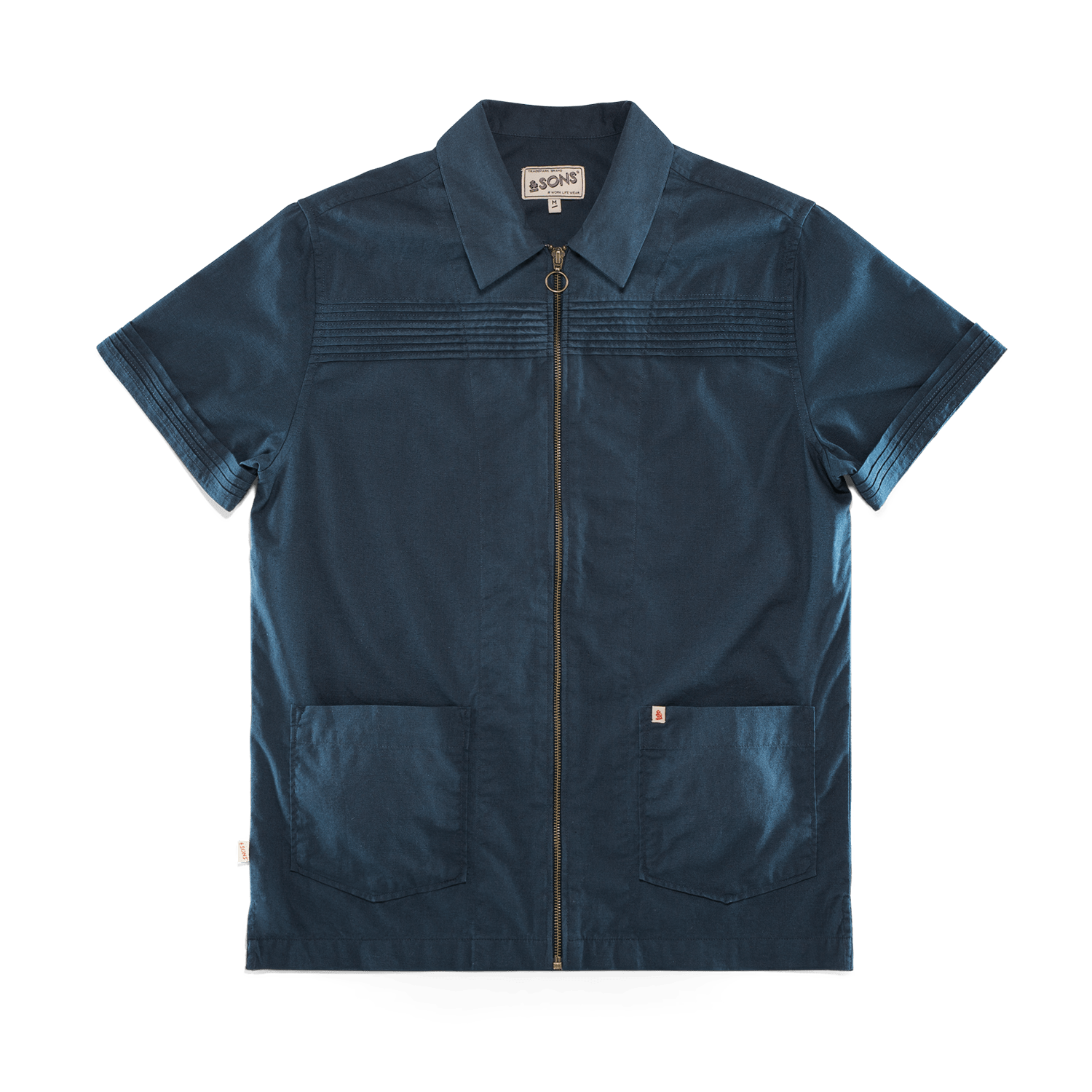 &sons Trading Co Men's Cabana Shirt Dark Denim Blue In Blue