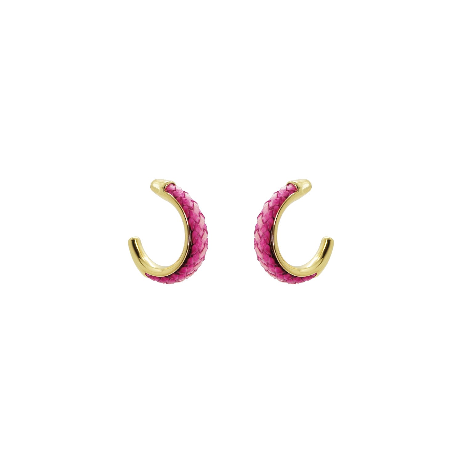 Gissa Bicalho Women's Acrylic Handmade Earring Hoop Oca Pink