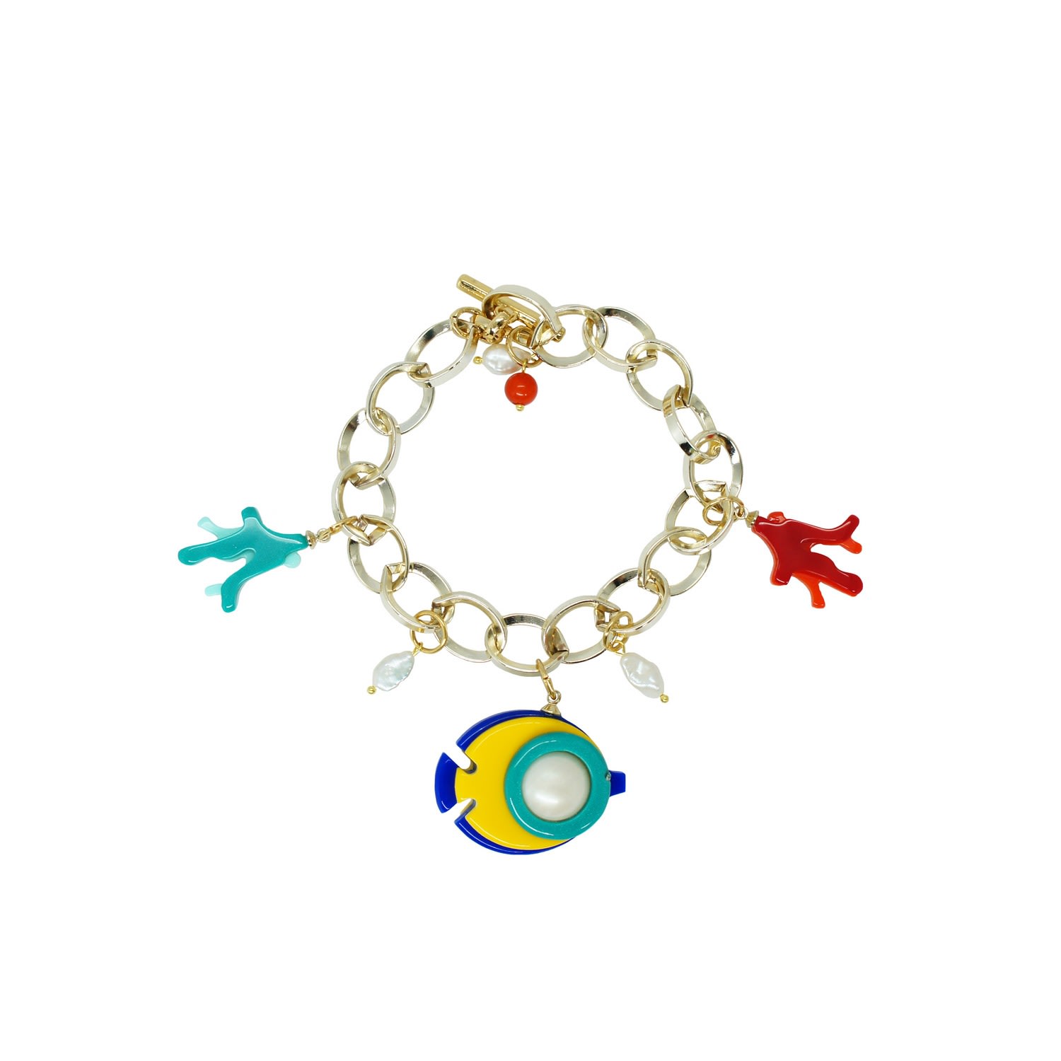 Gissa Bicalho Women's Handmade Bracelet Charm Fish Tang Yellow In Yellow