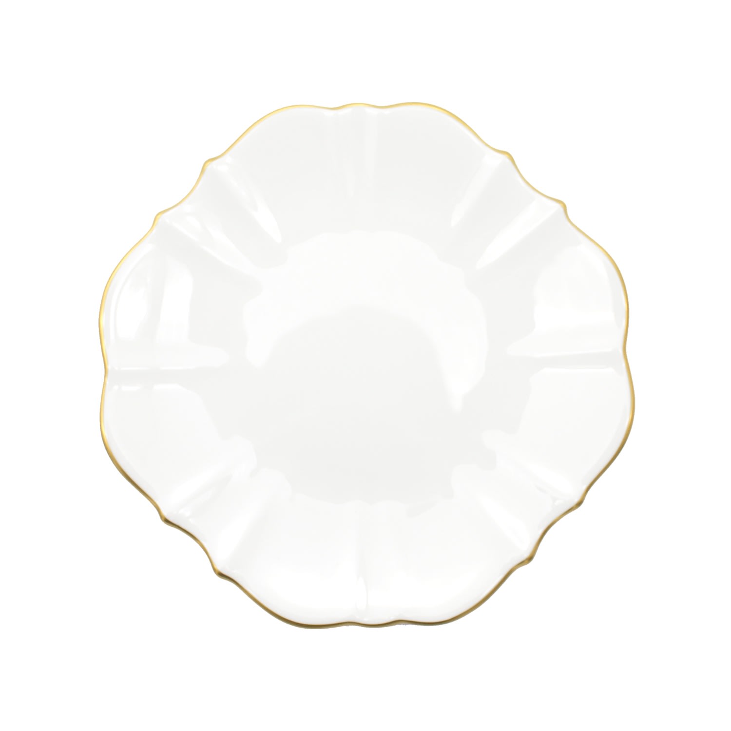 Twig New York Amelie - Brushed Gold - 11 In. Dinner Plate In White