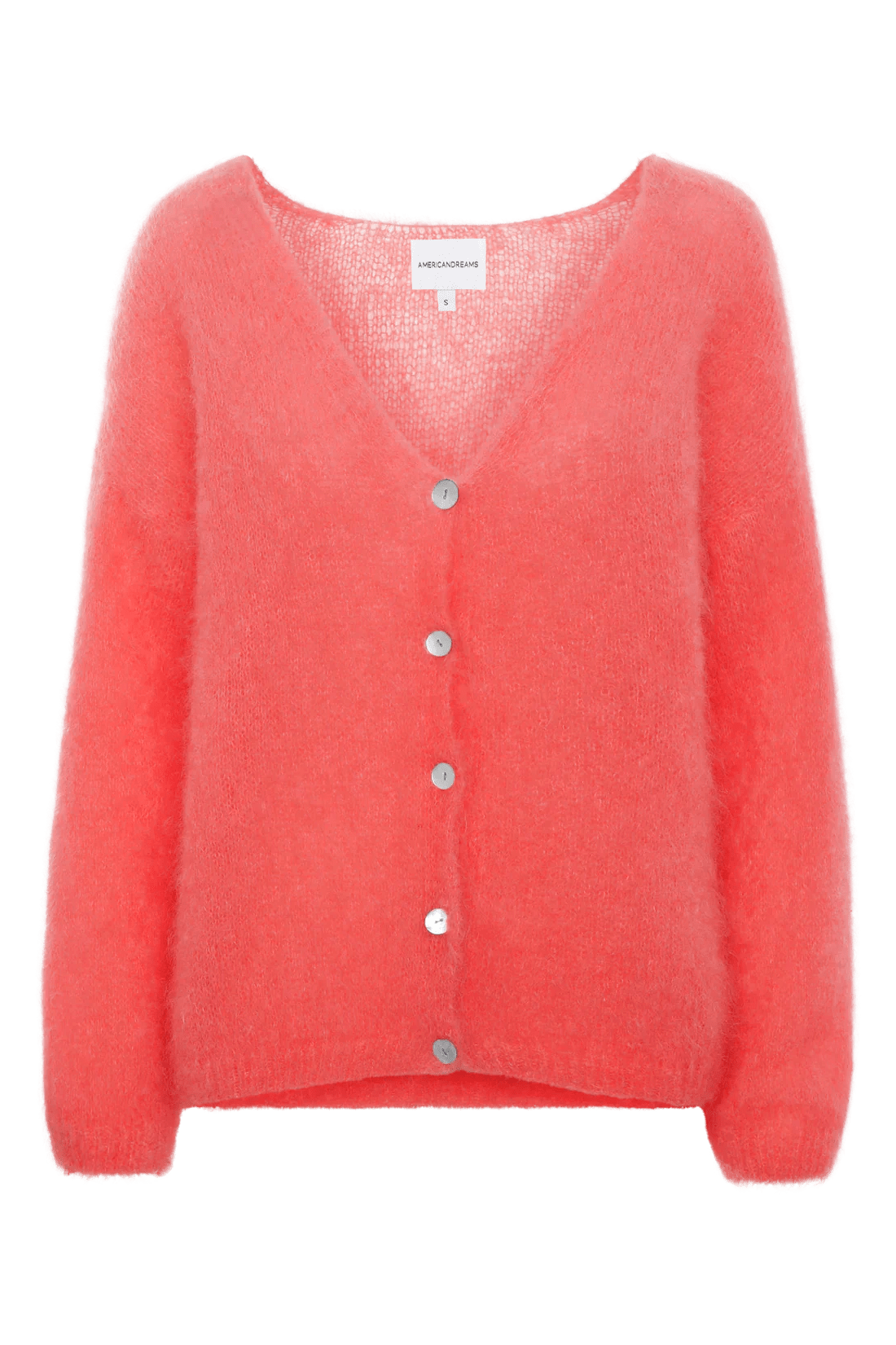 Americandreams Women's Cornelia Ls Cardigan Coral Red