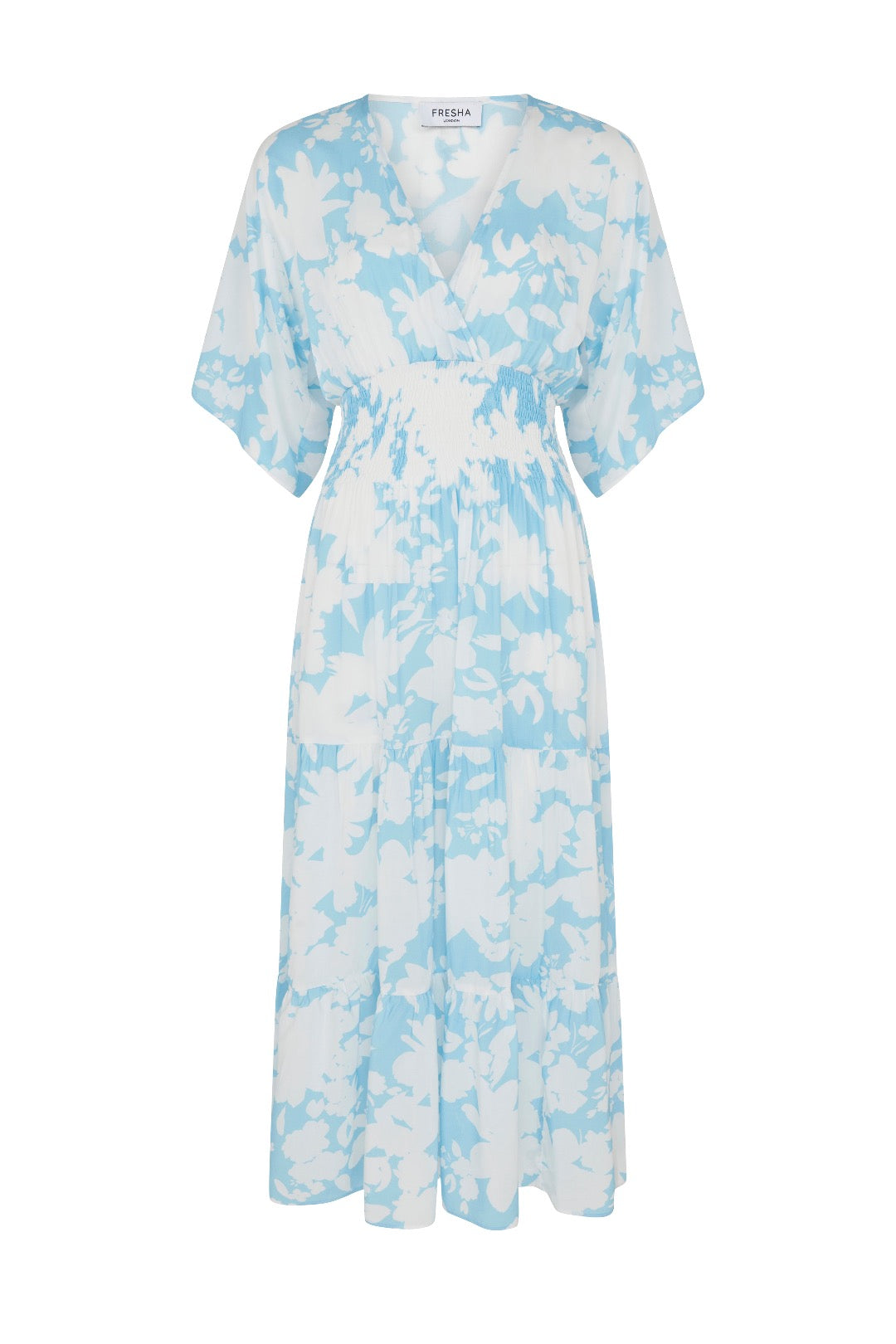 Women’s Blue / White Ingrid Dress Skye Large Fresha London