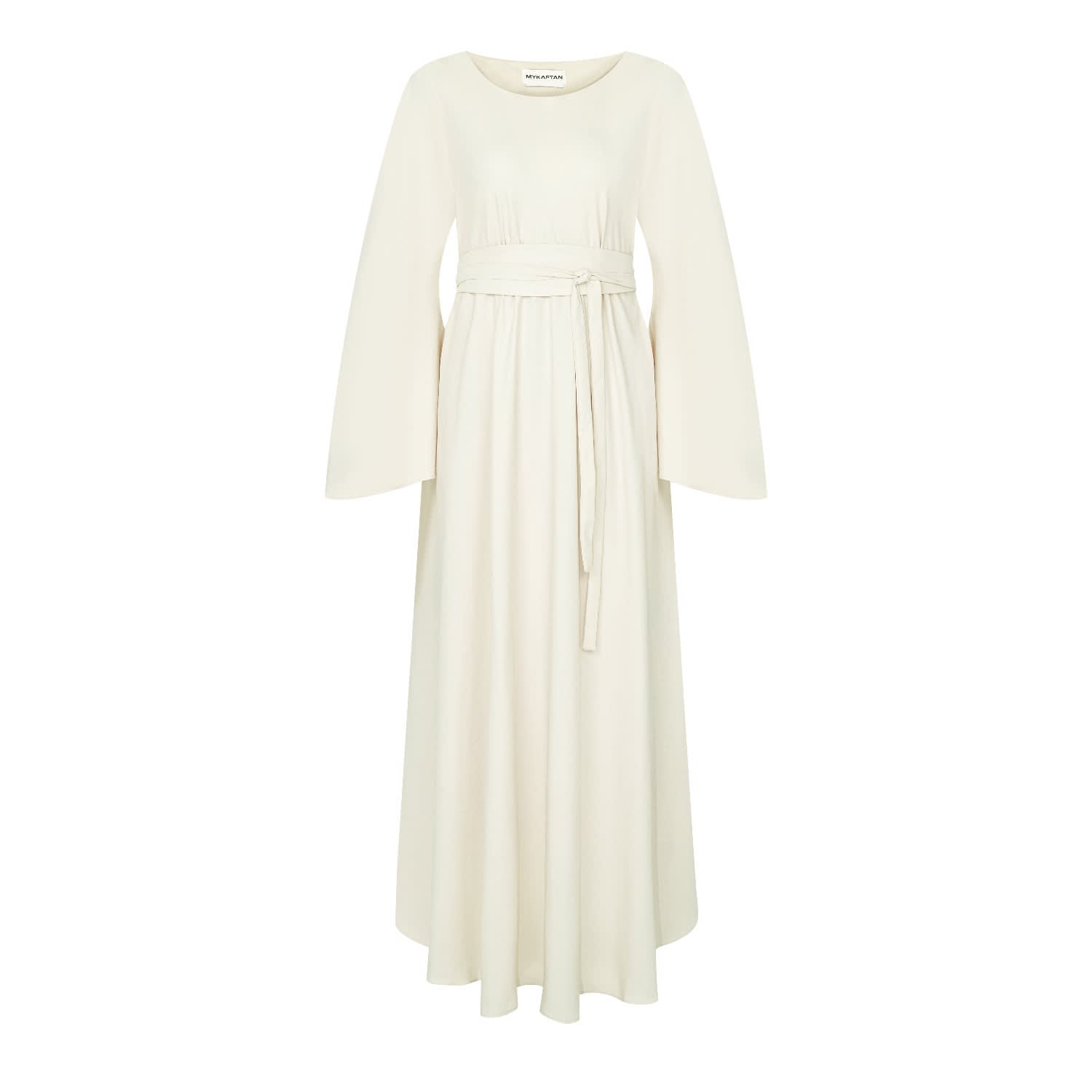 FORFORMO Midi Flare One-piece　WHITE Flared Dress In Ivory | MYKAFTAN | Wolf & Badger