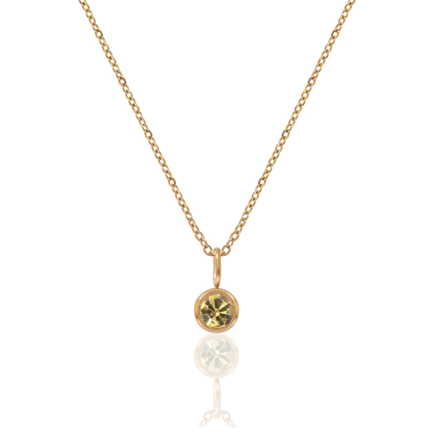 A Weathered Penny Women's Gold / Yellow Gold Birthstone Necklace - November In Gold