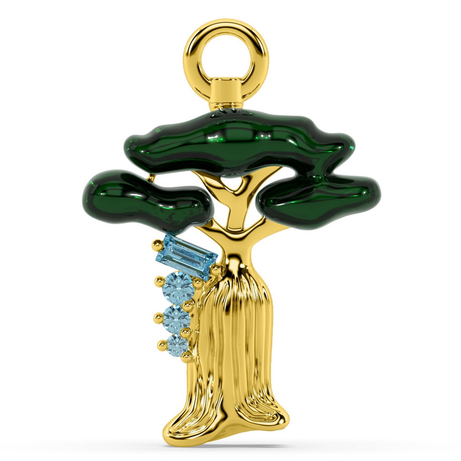 Women’s The Spirited Tree Charm - Baobab Charm - Gold Oni Fine Jewelry