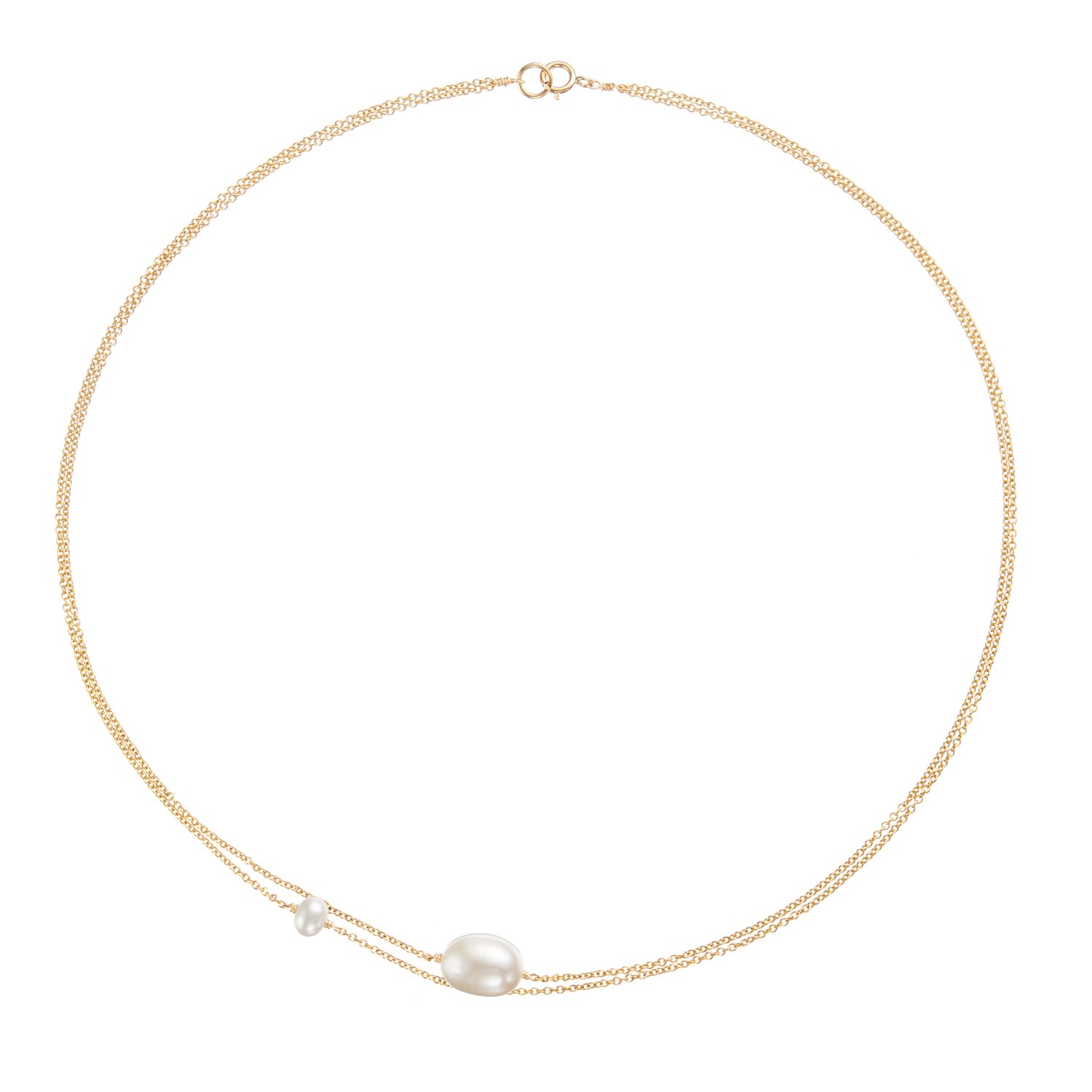 Lily & Roo Women's Gold Layered Large & Small Pearl Choker In Gold