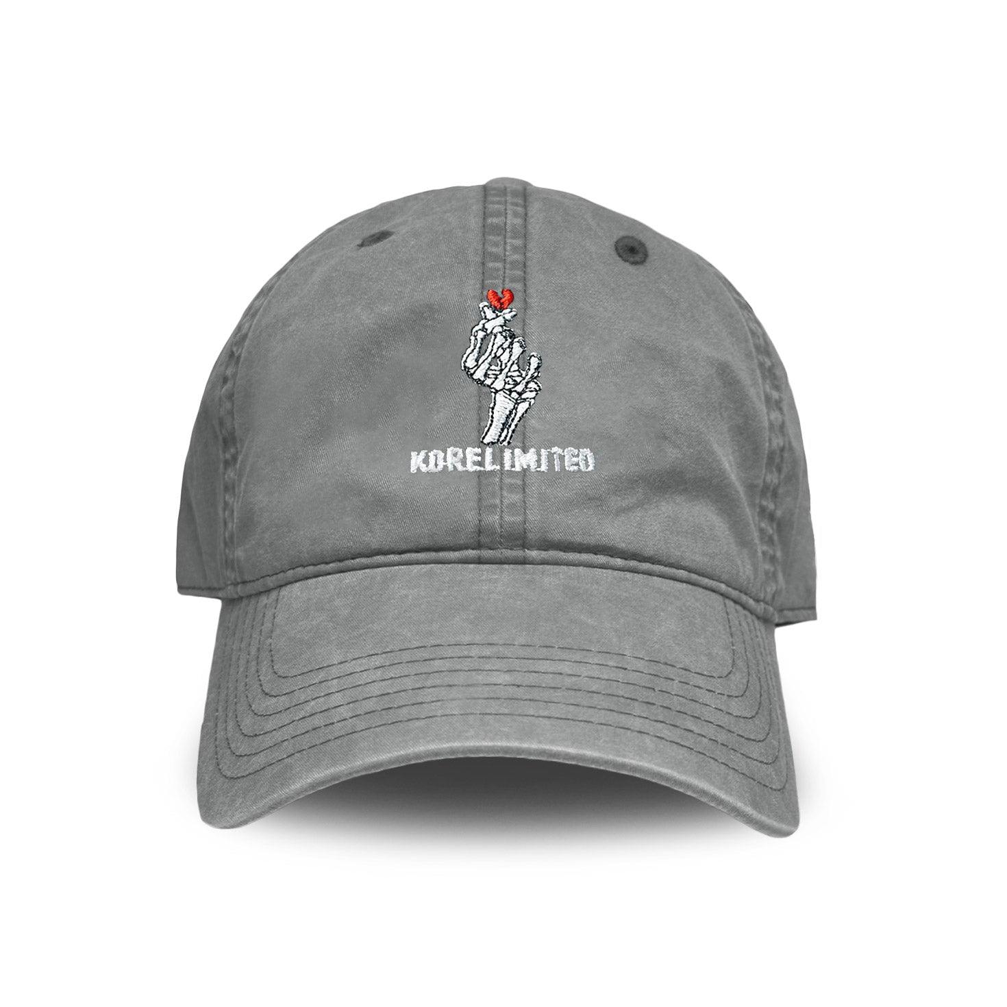 Korelimited Men's Love Is Dead Dad Hat In Washed Grey In Gray