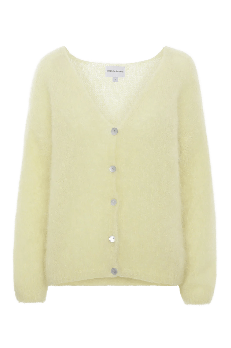 Americandreams Women's Yellow / Orange Cornelia Ls Cardigan Light Yellow