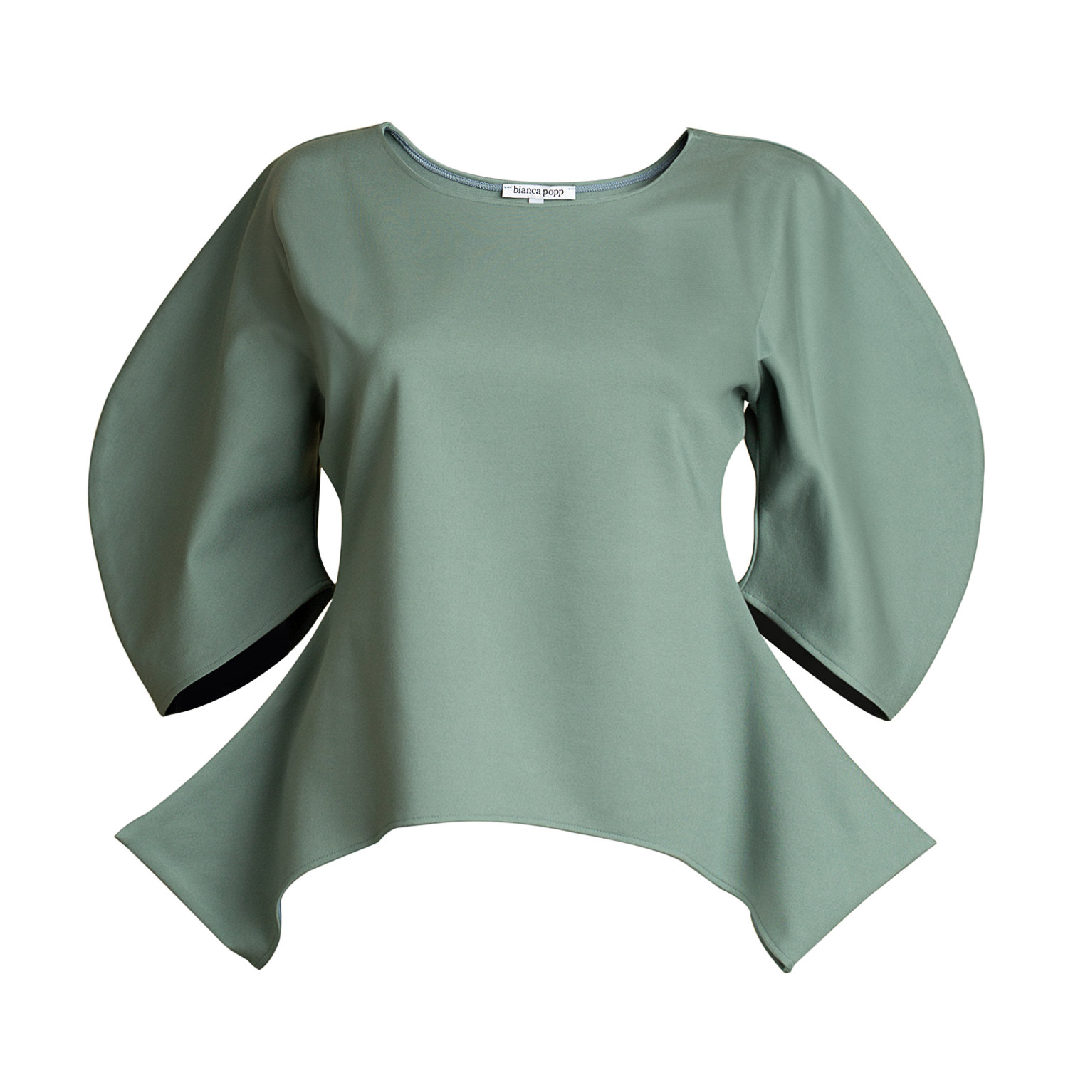 Bianca Popp Women's Blue / Grey Puff Blouse With Flaps In Cloudy Blue In Blue/grey
